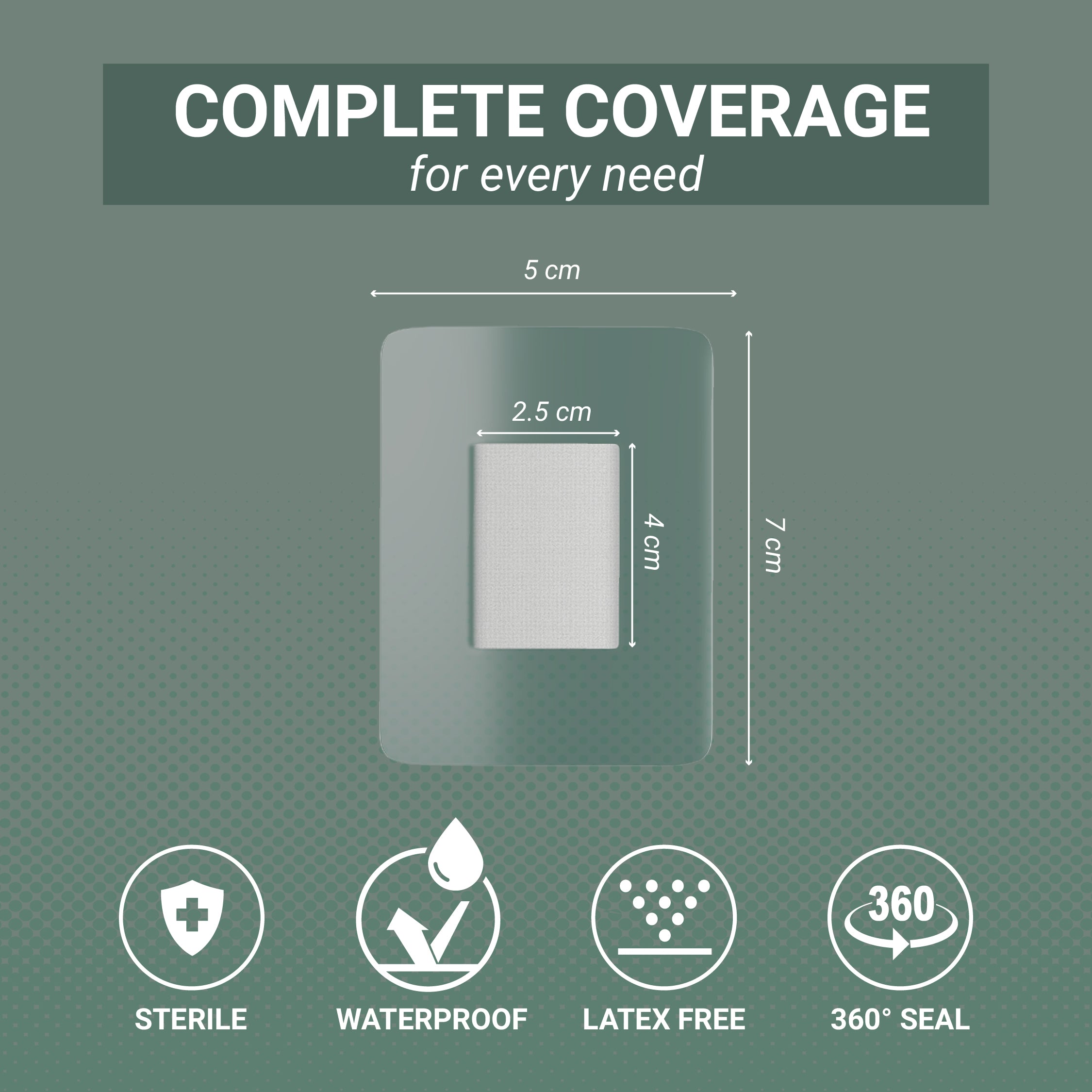 mx Health Waterproof Film+Pad Wound Dressing