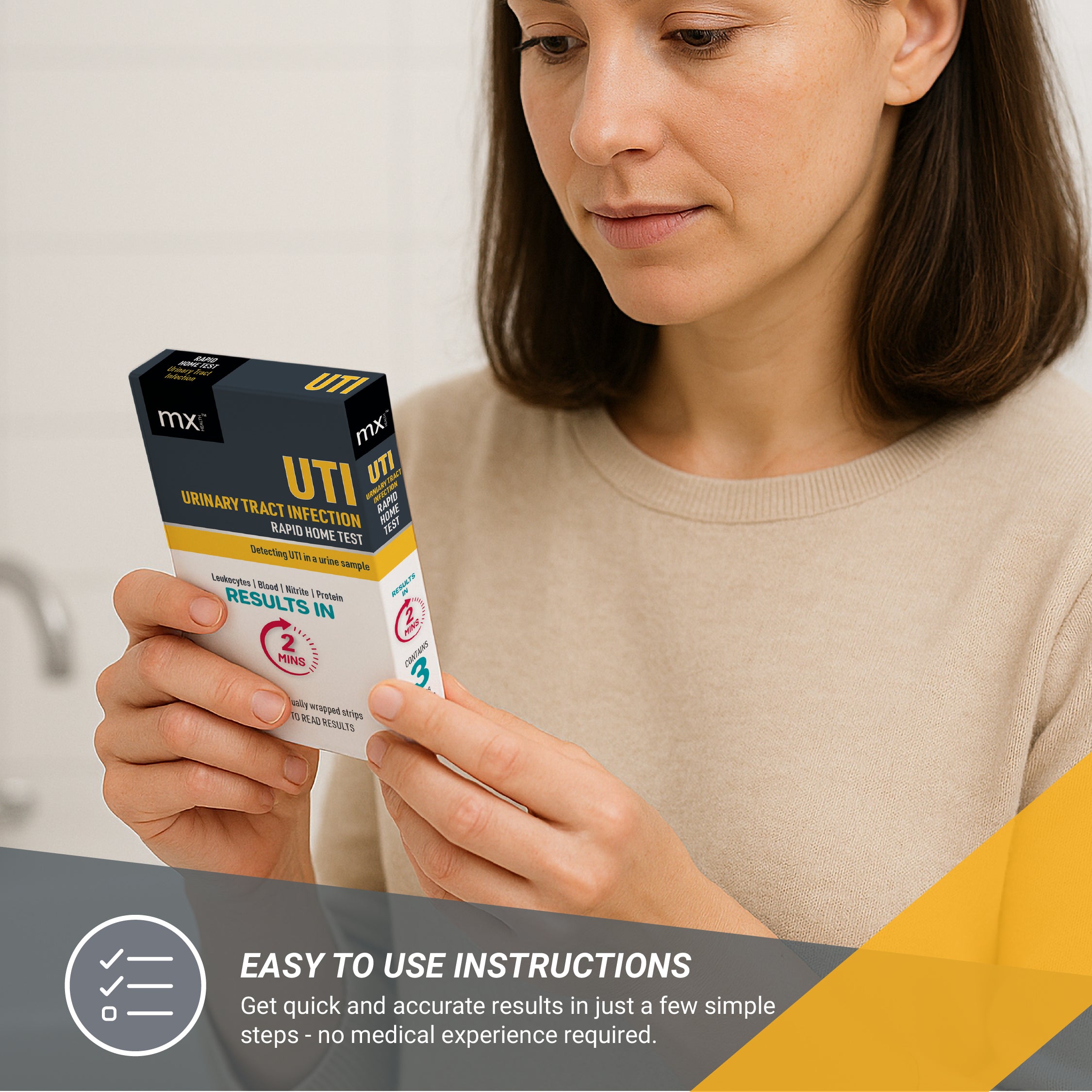 mx Health Urinary Tract Infection (UTI) Rapid Home Test Kit