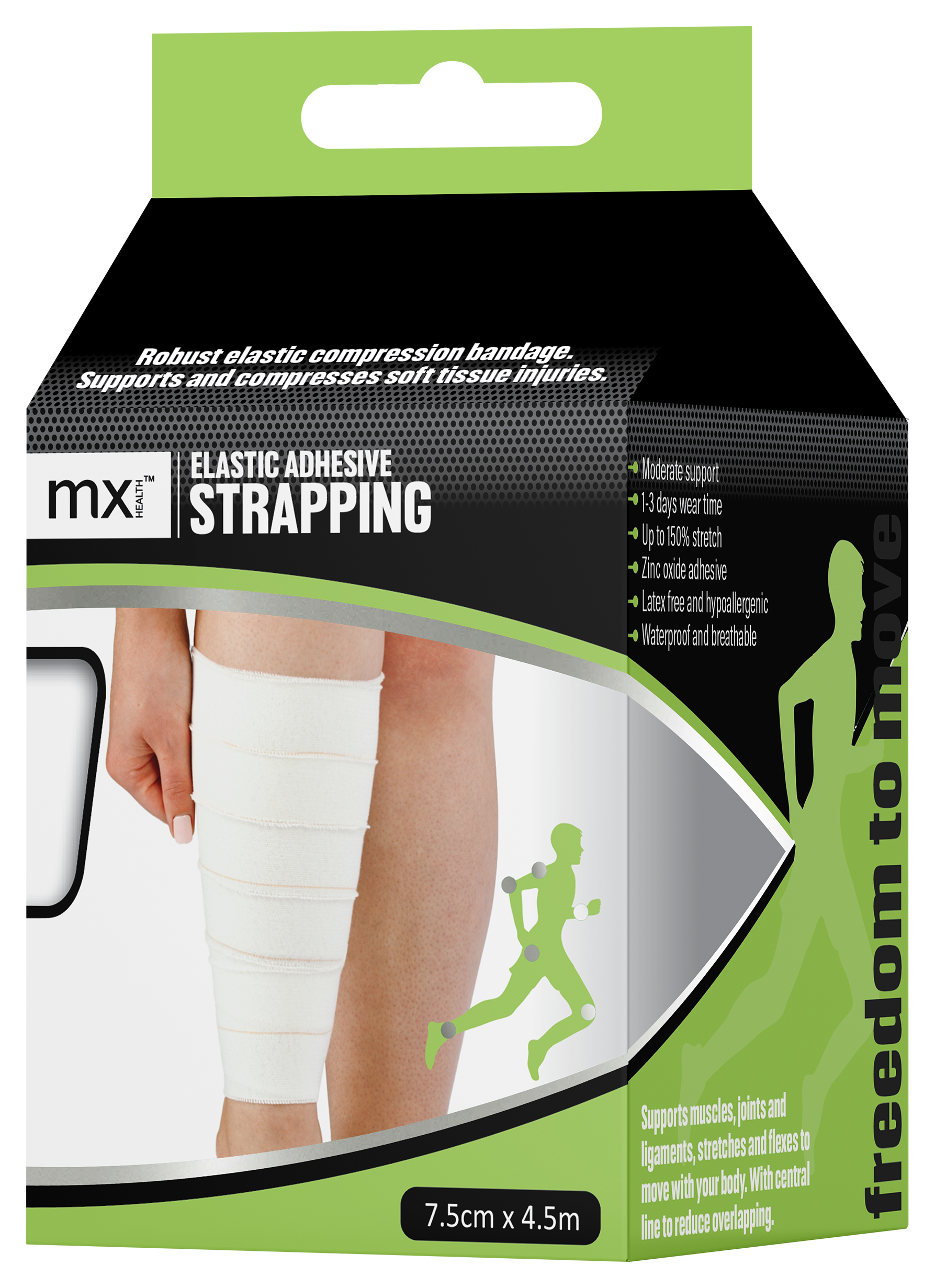 mx Health Elastic Adhesive Strapping (7.5cm x 4.5m)