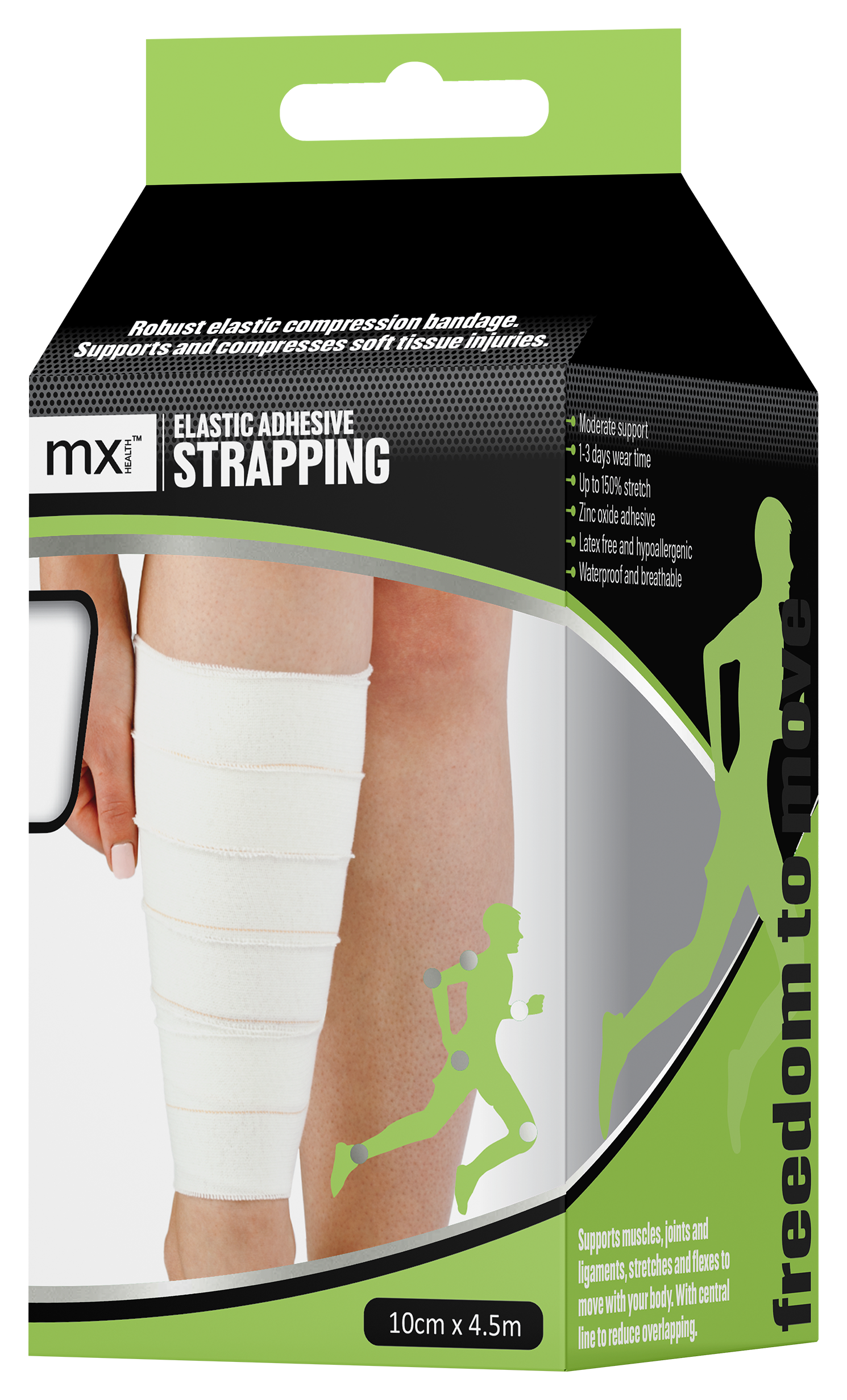 mx Health Elastic Adhesive Strapping (10cm x 4.5m)
