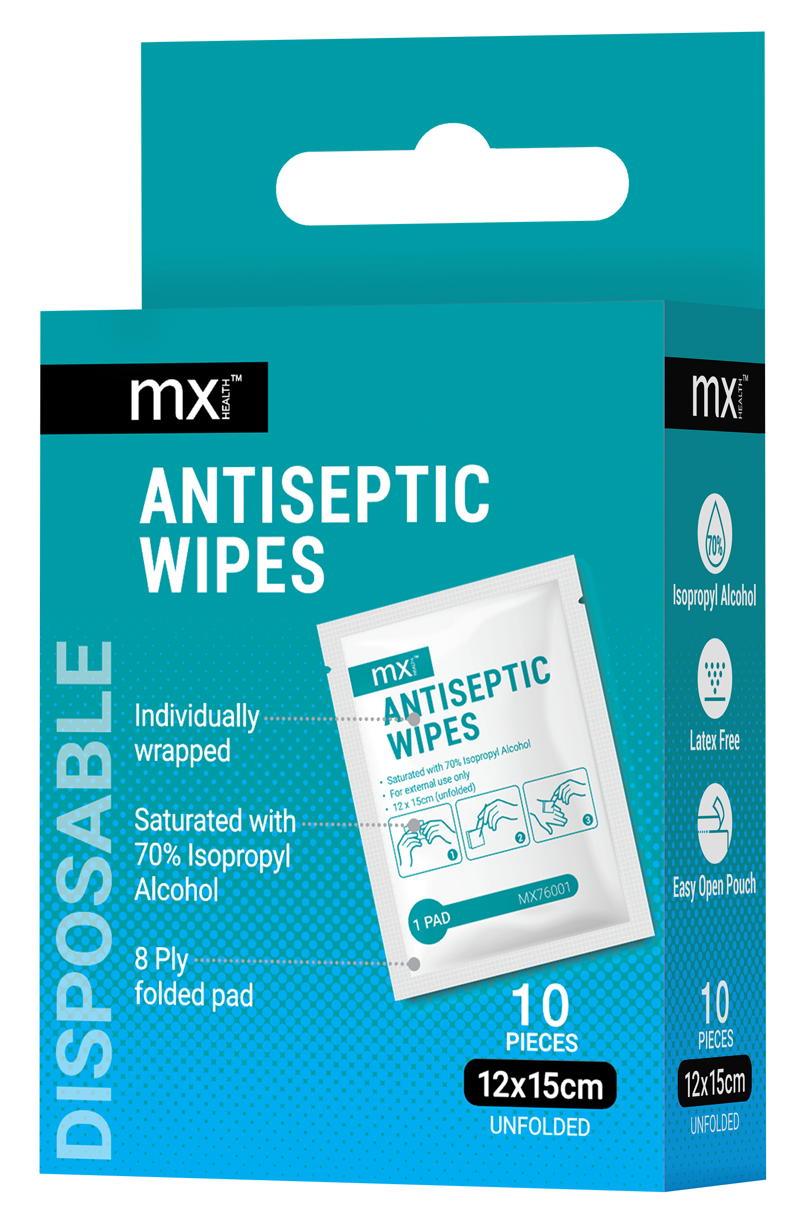 mx Health Antiseptic Wipes (10PCS)