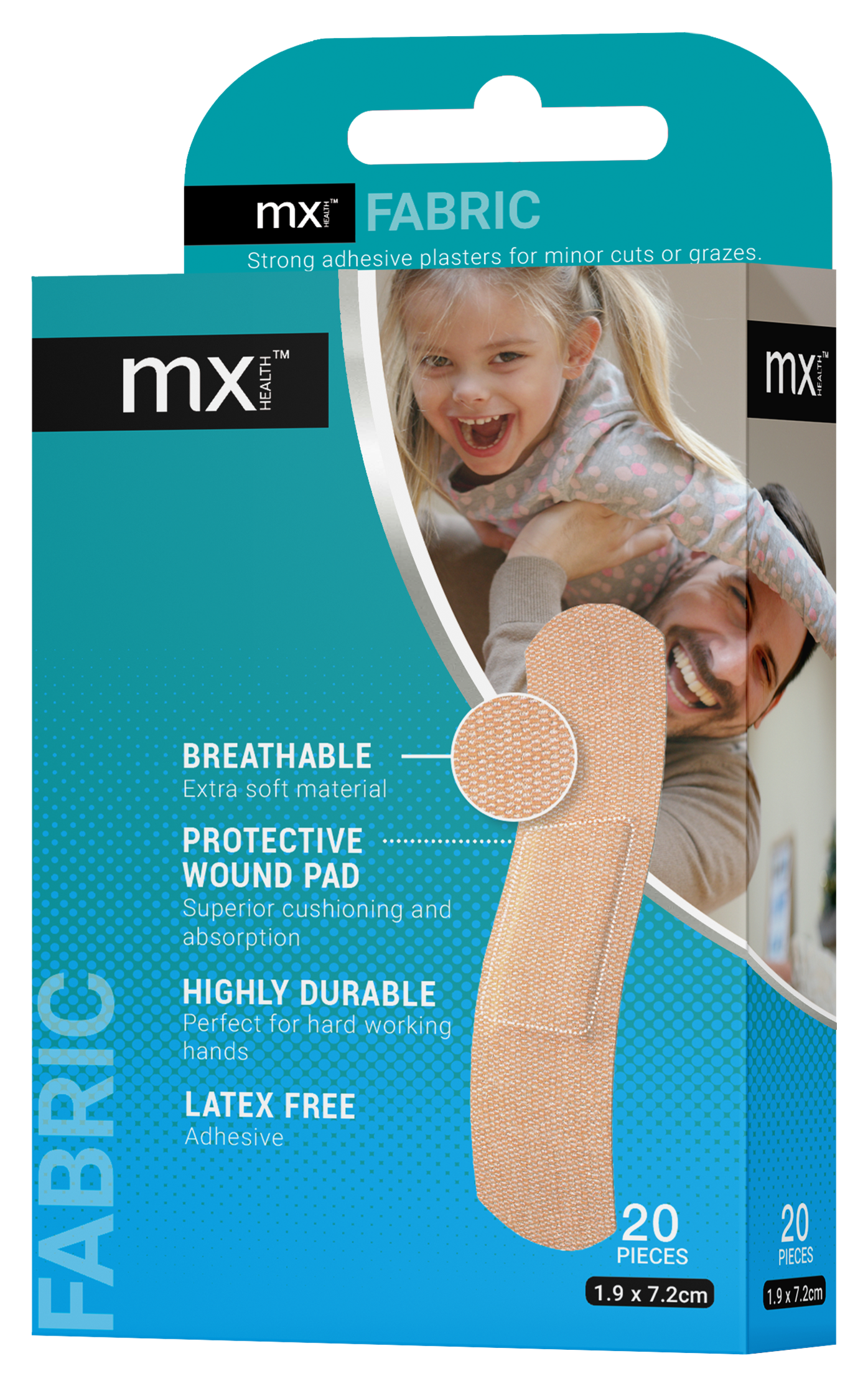 mx Health Fabric Strip Plasters (Pack of 20)