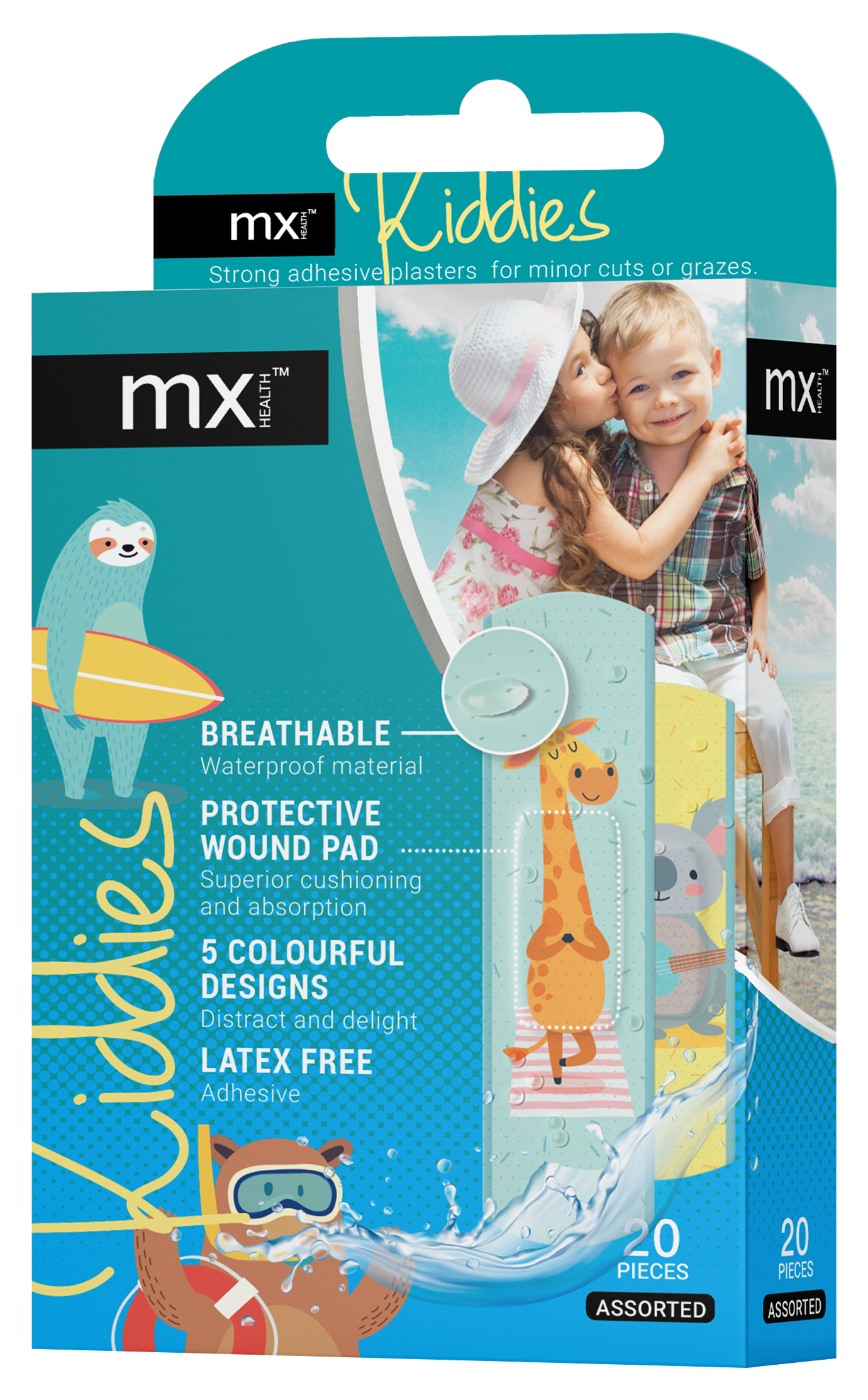 mx Health Assorted Kids Plasters (Pack of 20)