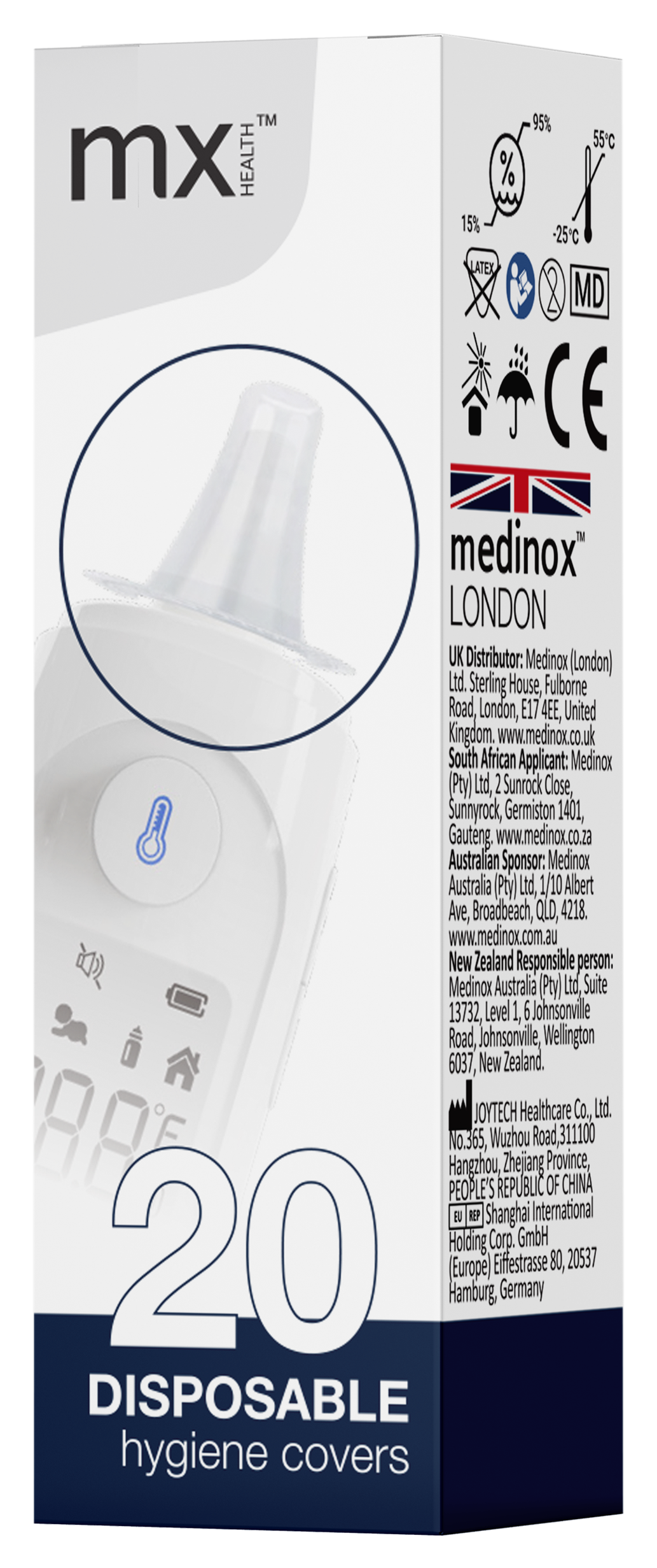 mx Health 4 in 1 Precision Thermometer Ear Probe Covers (20 PCS)