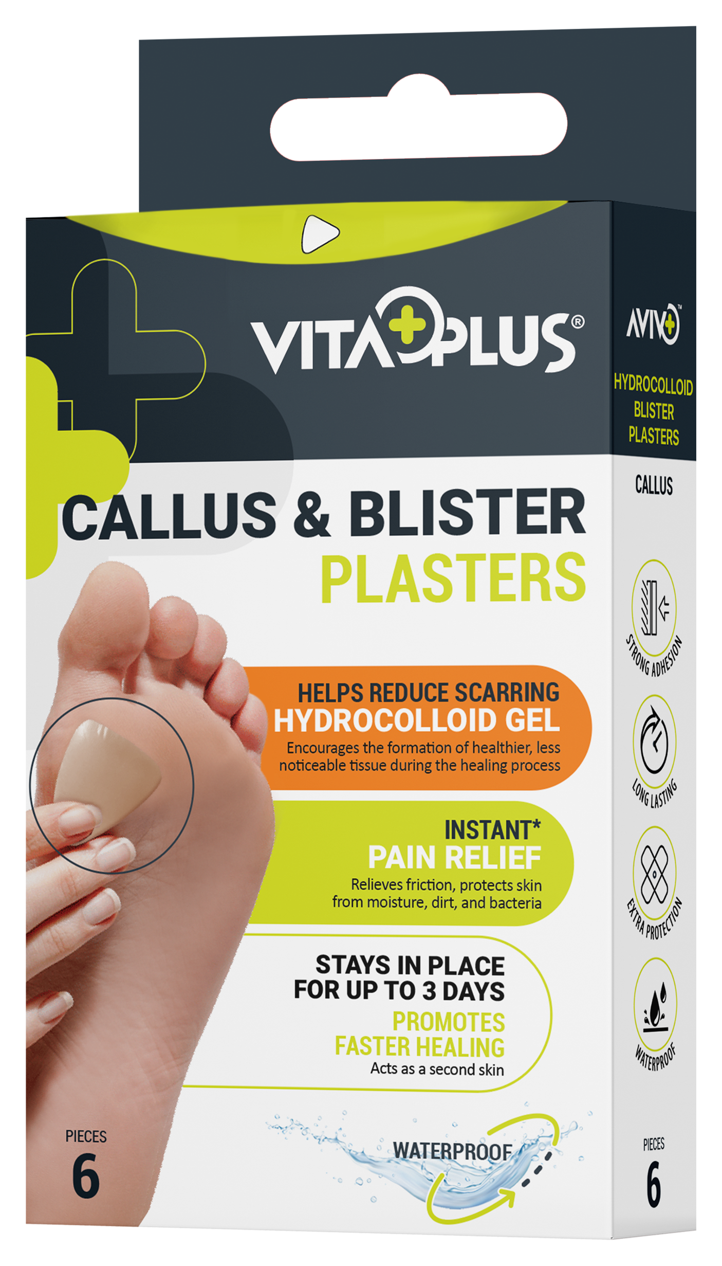 VitaPlus Hydrocolloid Callus Plasters (6PCS)
