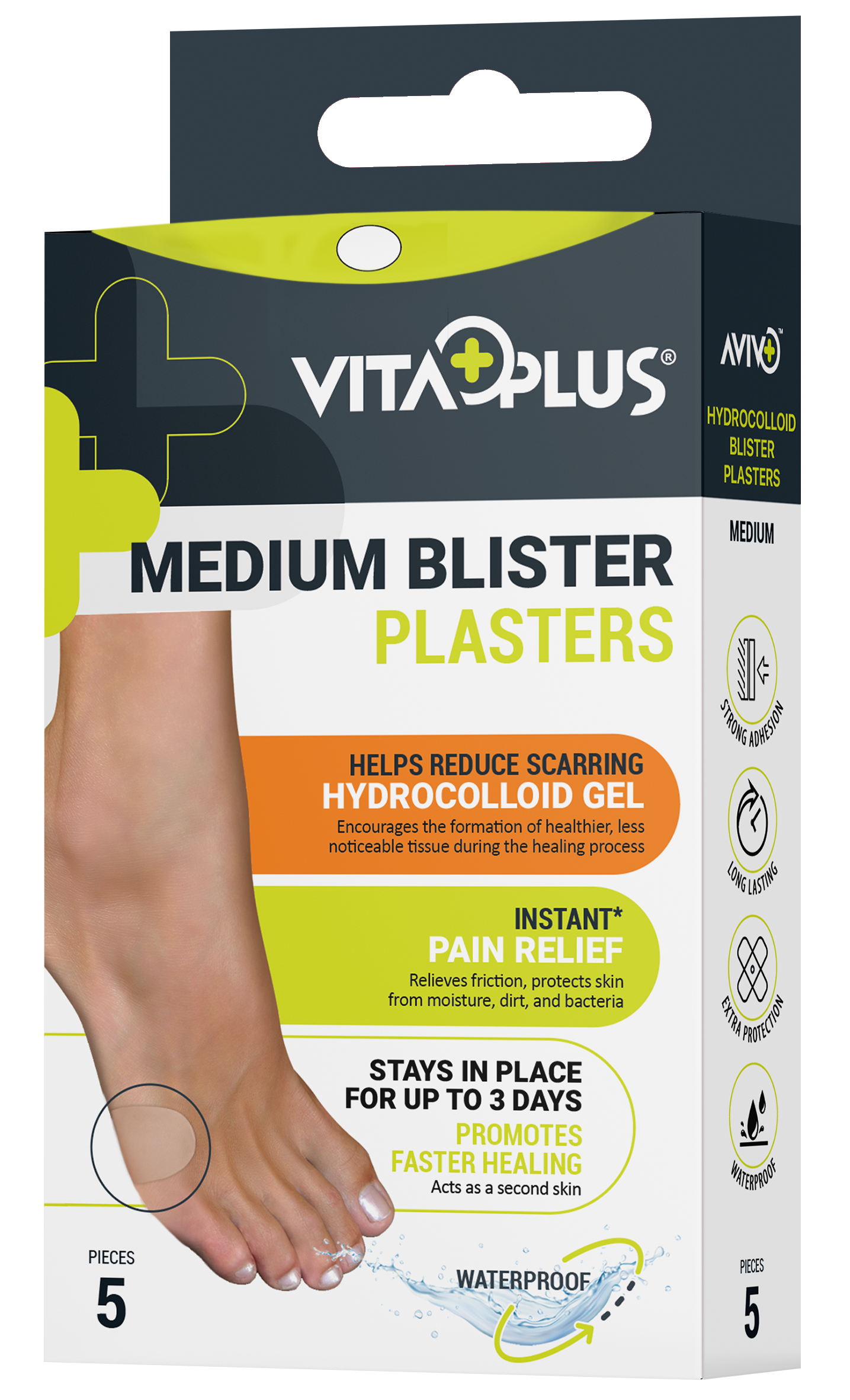 VitaPlus Hydrocolloid Blister Plasters Medium (5PCS)