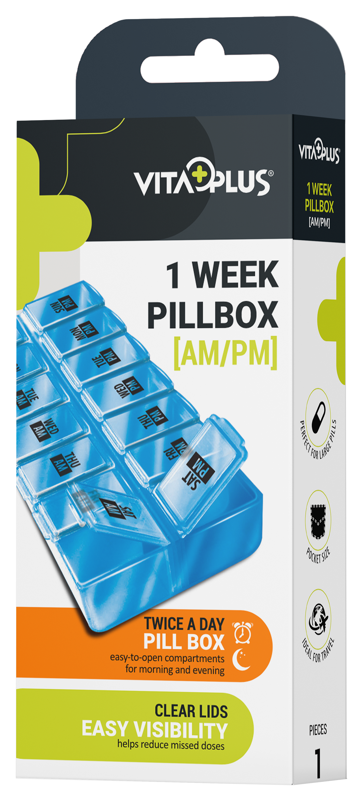 VitaPlus Pill Box One Week (AM/PM)