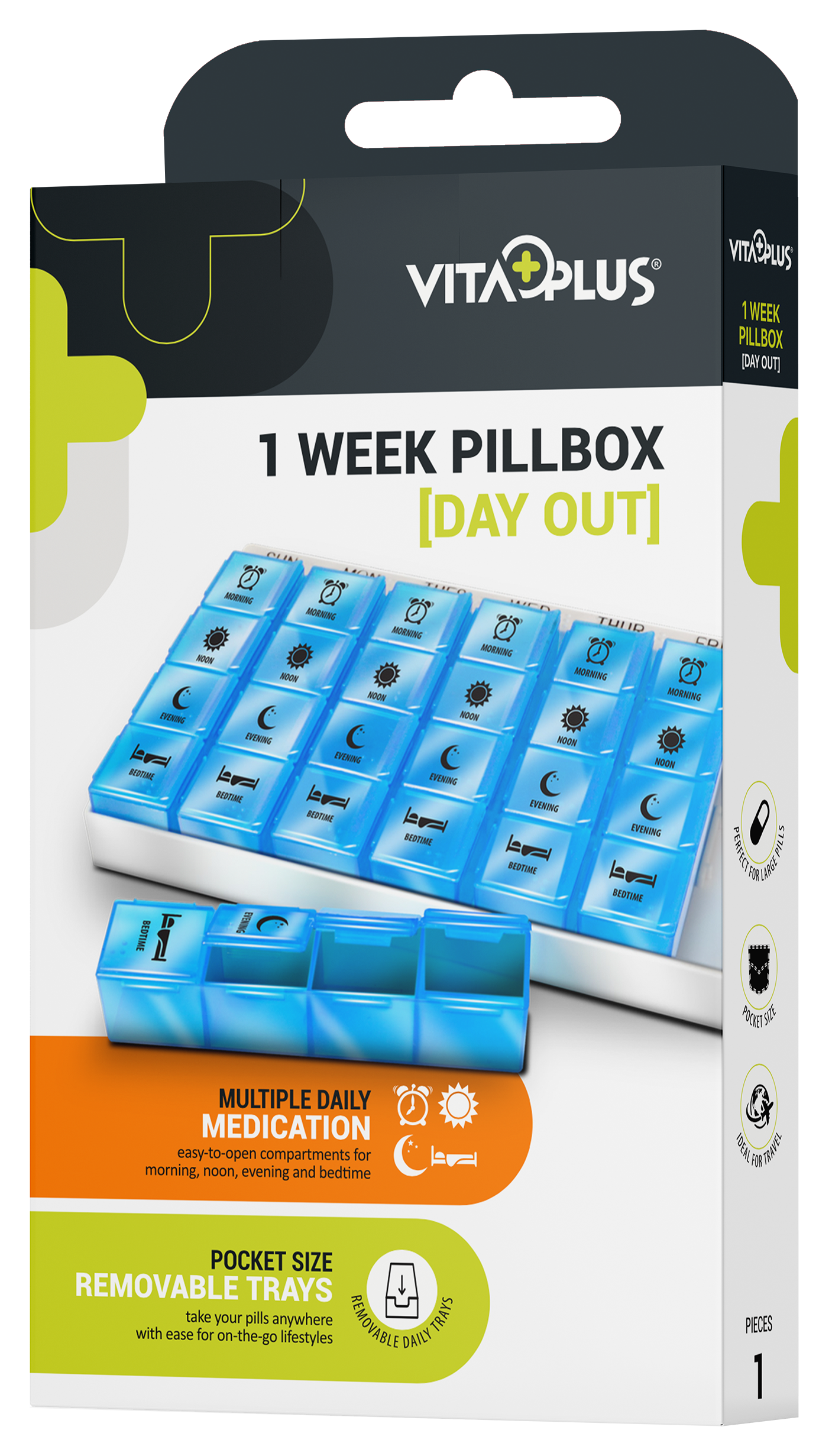 VitaPlus Pill Box One Week (Day Out)