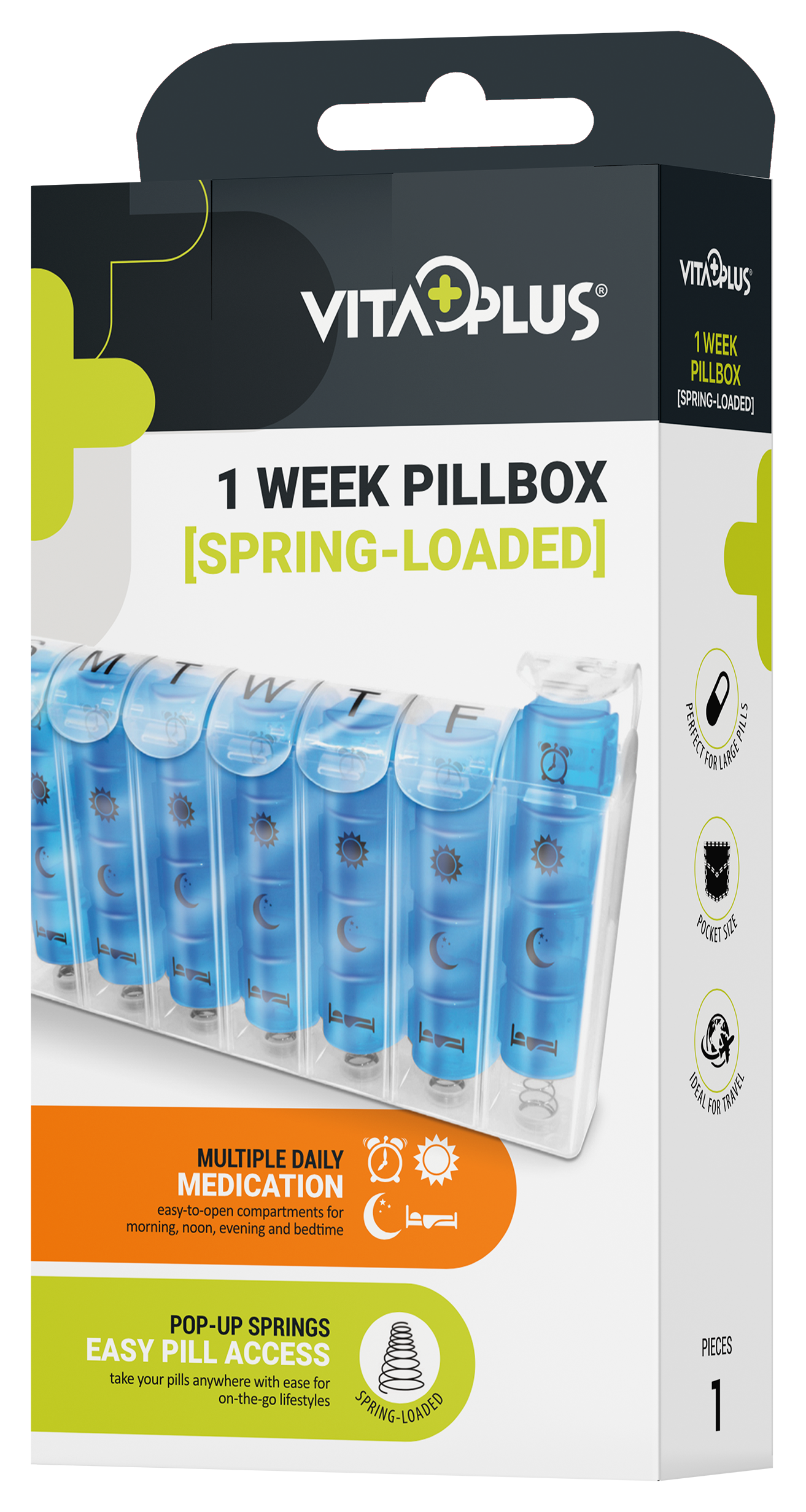 VitaPlus Pill Box One Week (Springload)