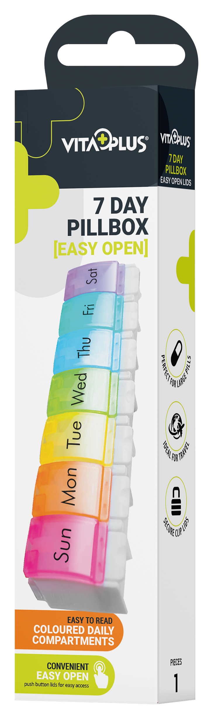VitaPlus Pill Box Seven Day (Easy Open Lids)