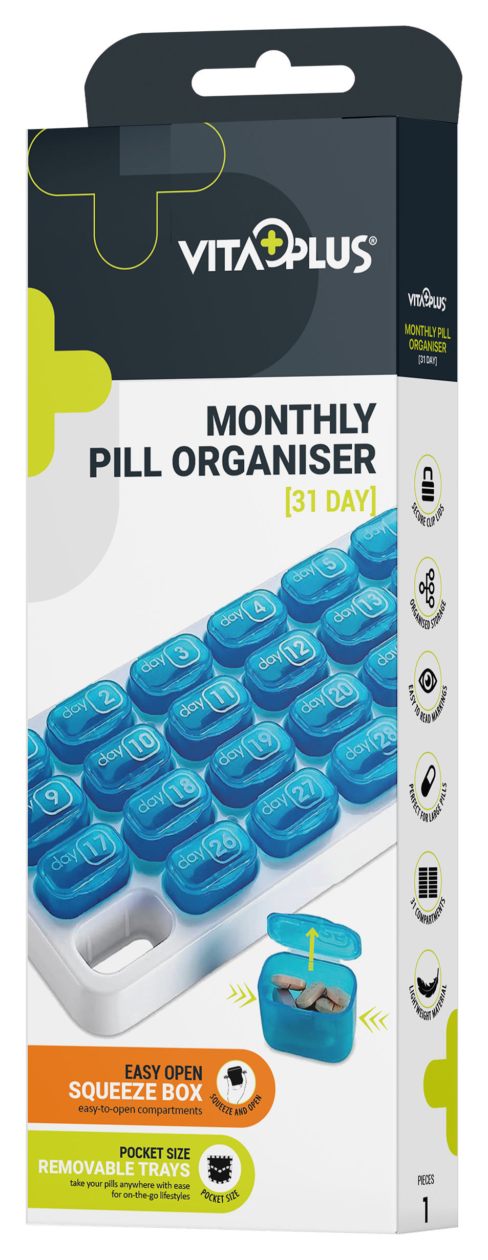 VitaPlus Monthly Pill Organiser