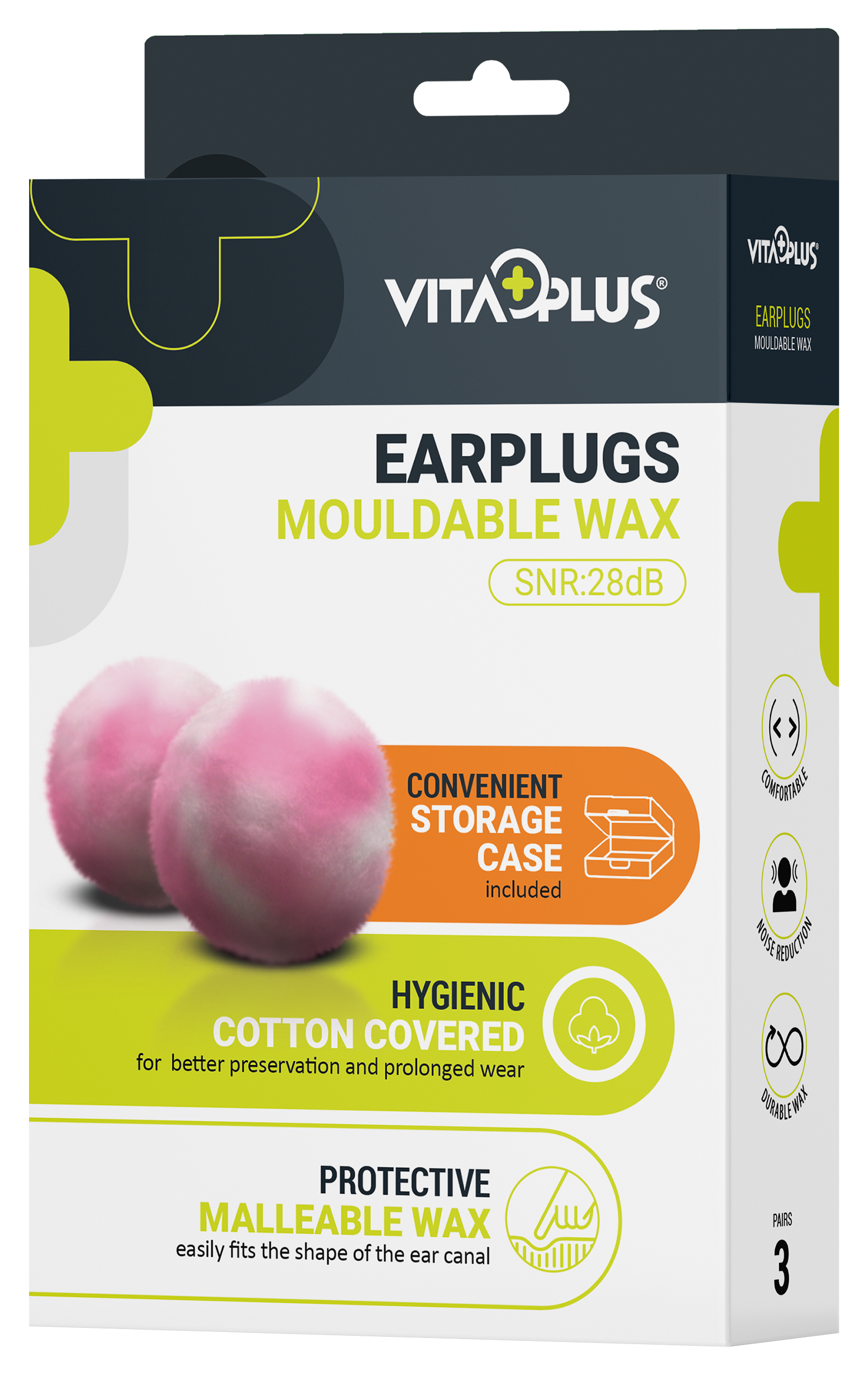 VitaPlus Mouldable Wax Earplugs (3 Pairs)