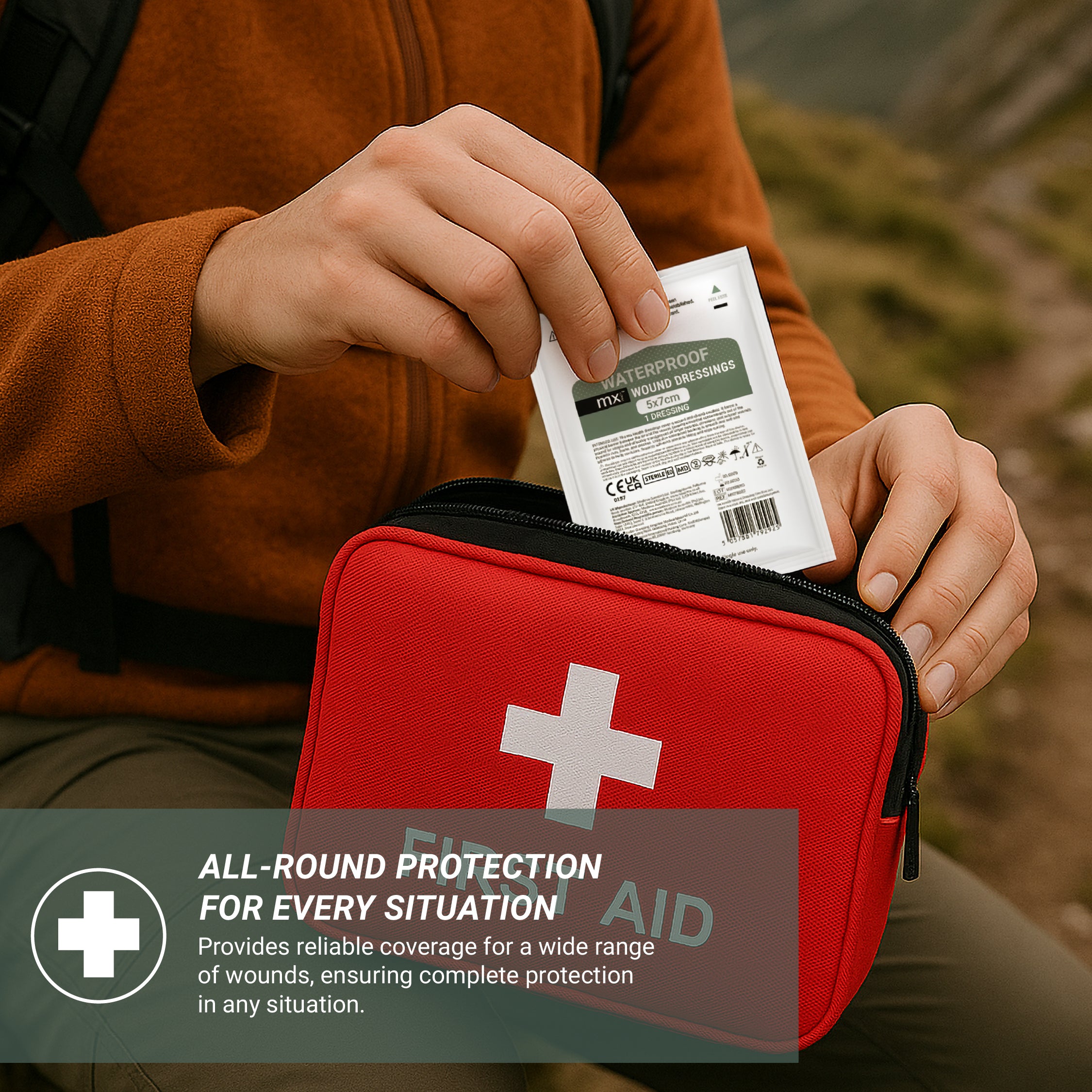 mx Health Waterproof Film+Pad Wound Dressing