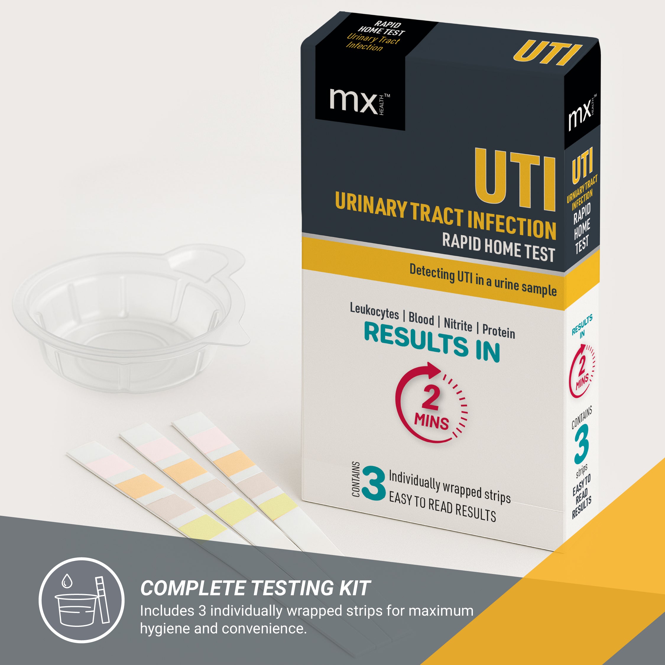 mx Health Urinary Tract Infection (UTI) Rapid Home Test Kit