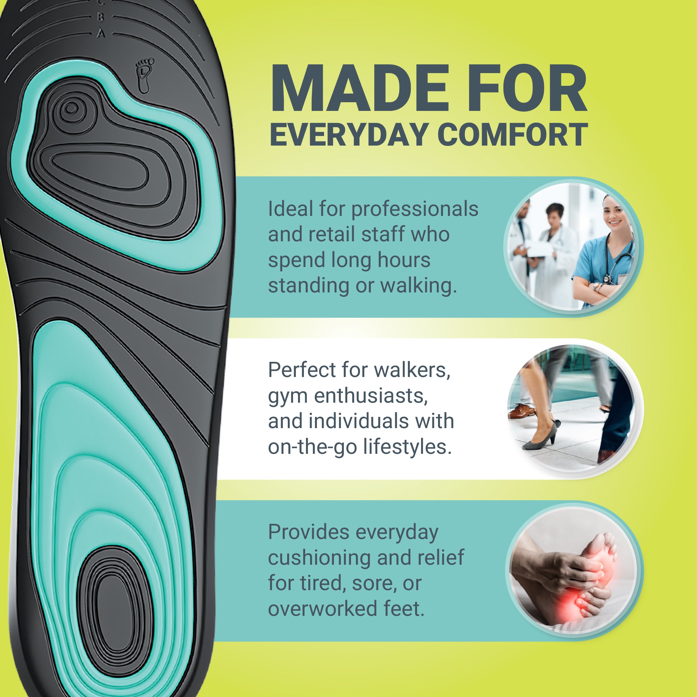 VitaPlus Everday Comfort Gel Insole (Female)