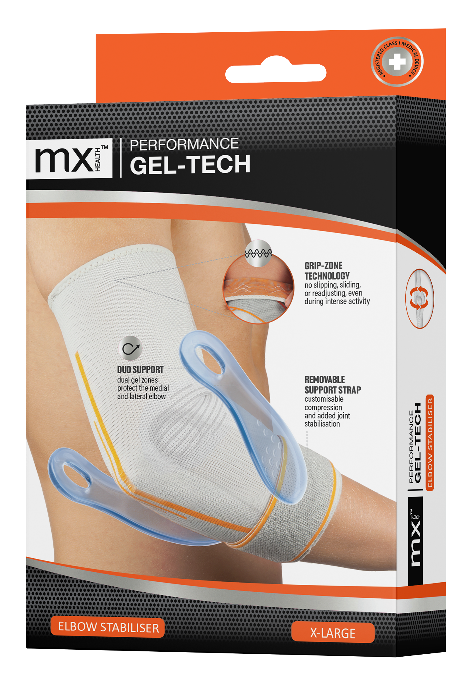 mx Health Performance Gel-Tech Elbow Stabiliser - X Large