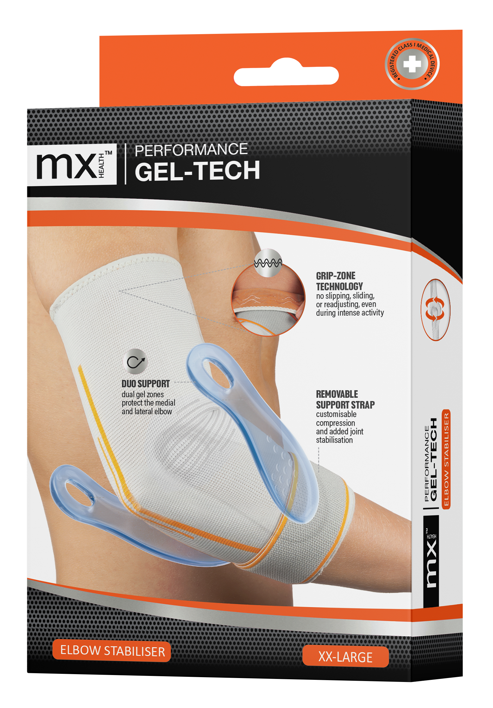 mx Health Performance Gel-Tech Elbow Stabiliser - XX Large