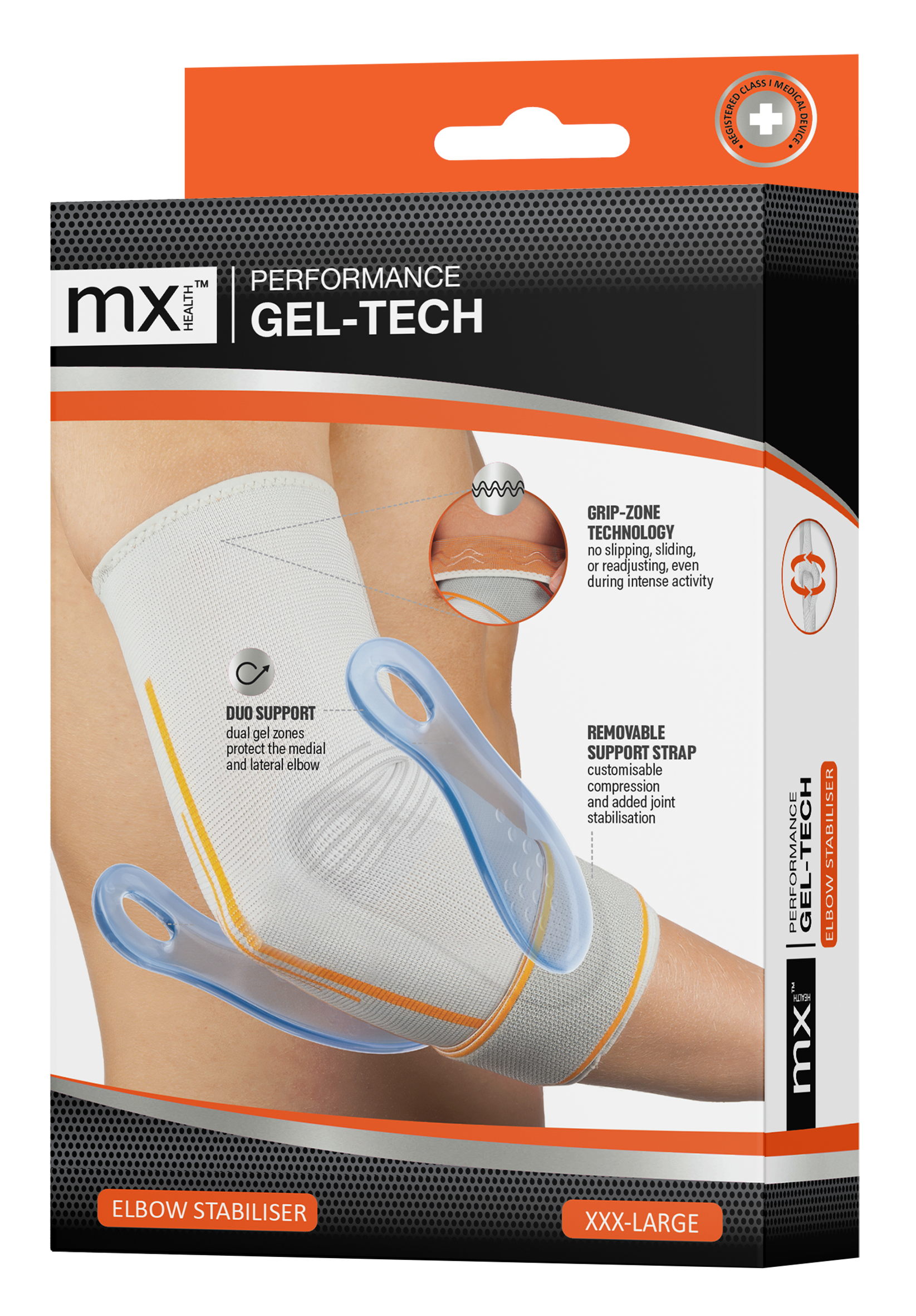 mx Health Performance Gel-Tech Elbow Stabiliser - XXX Large