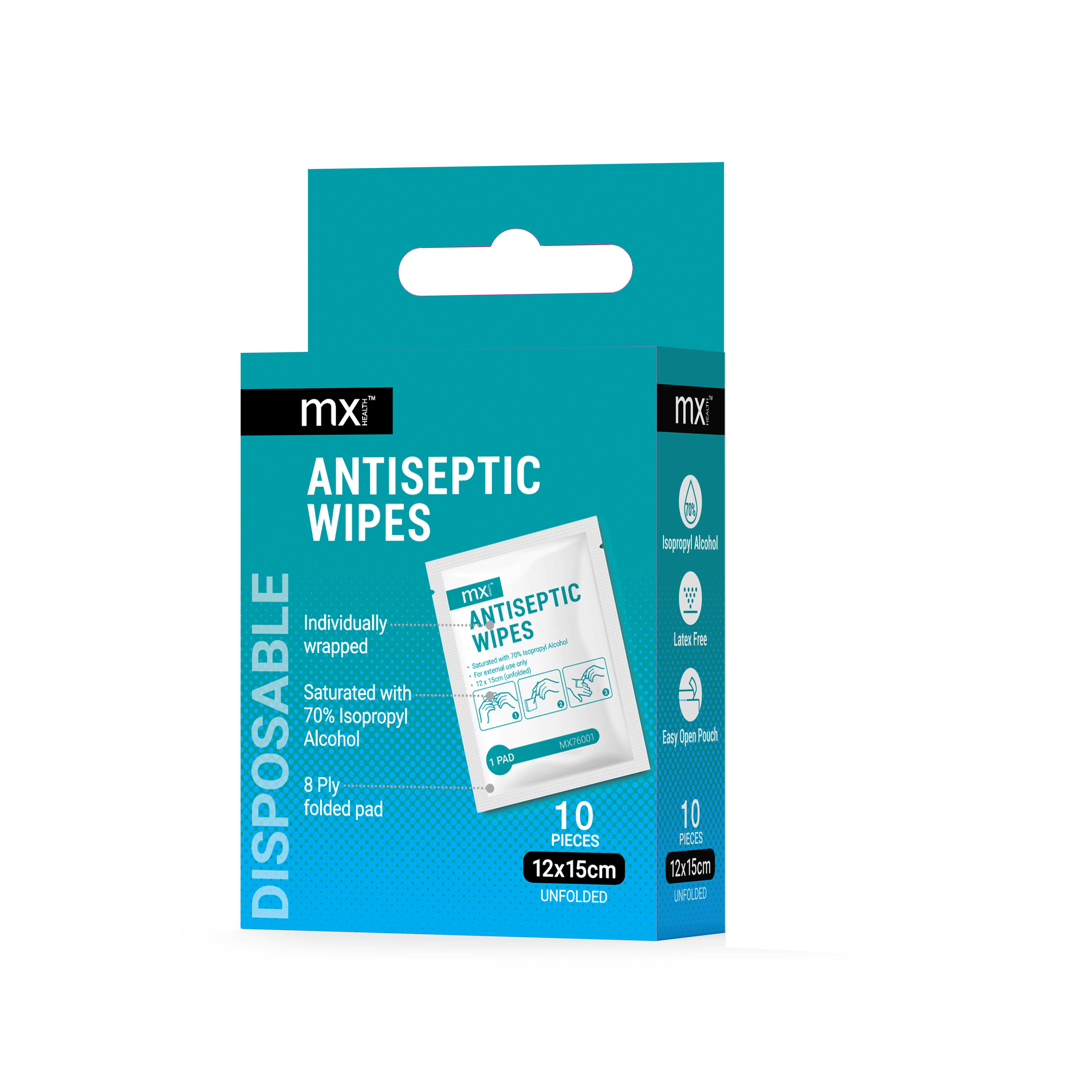 mx Health Antiseptic Wipes (10PCS)