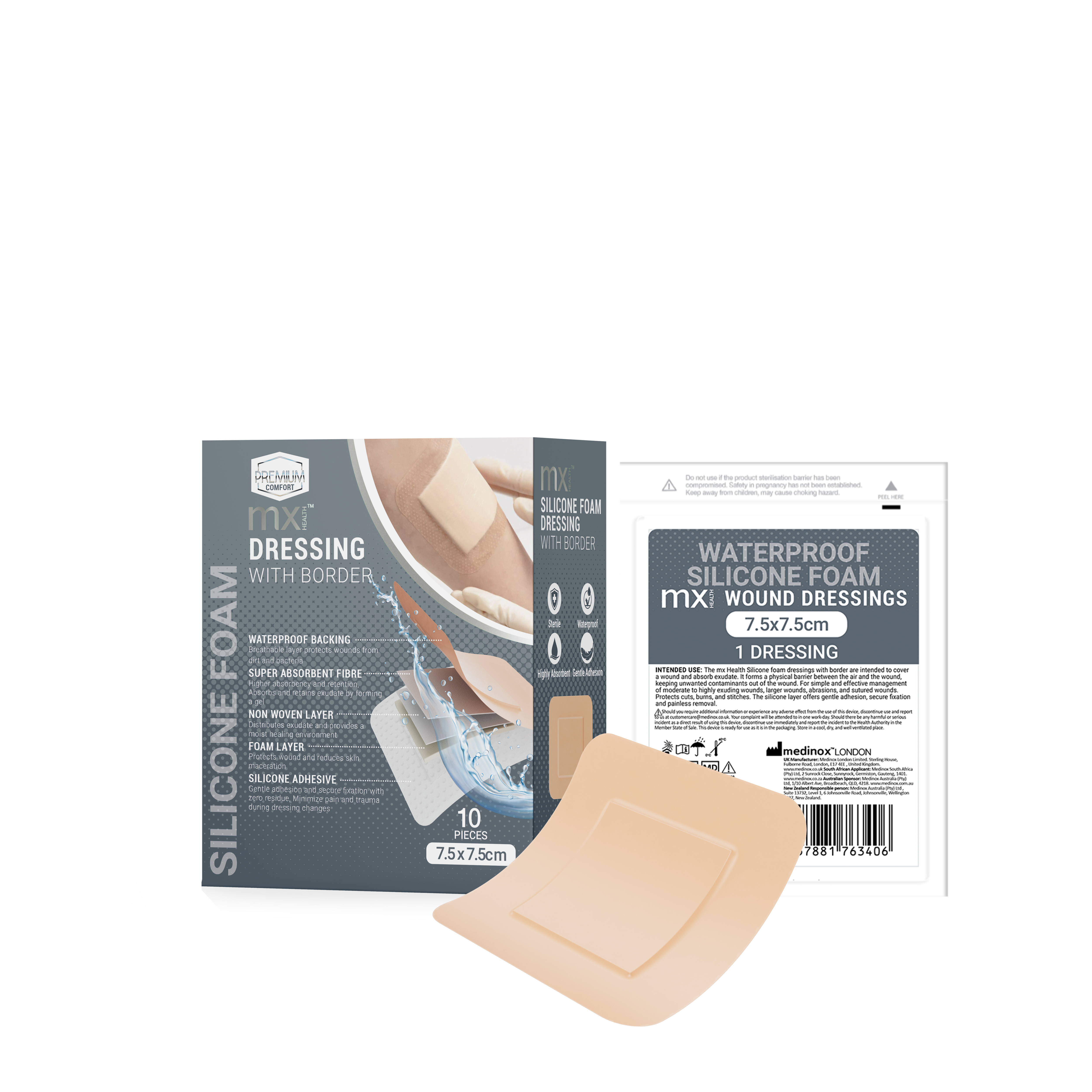 mx Health Silicone Foam Dressing