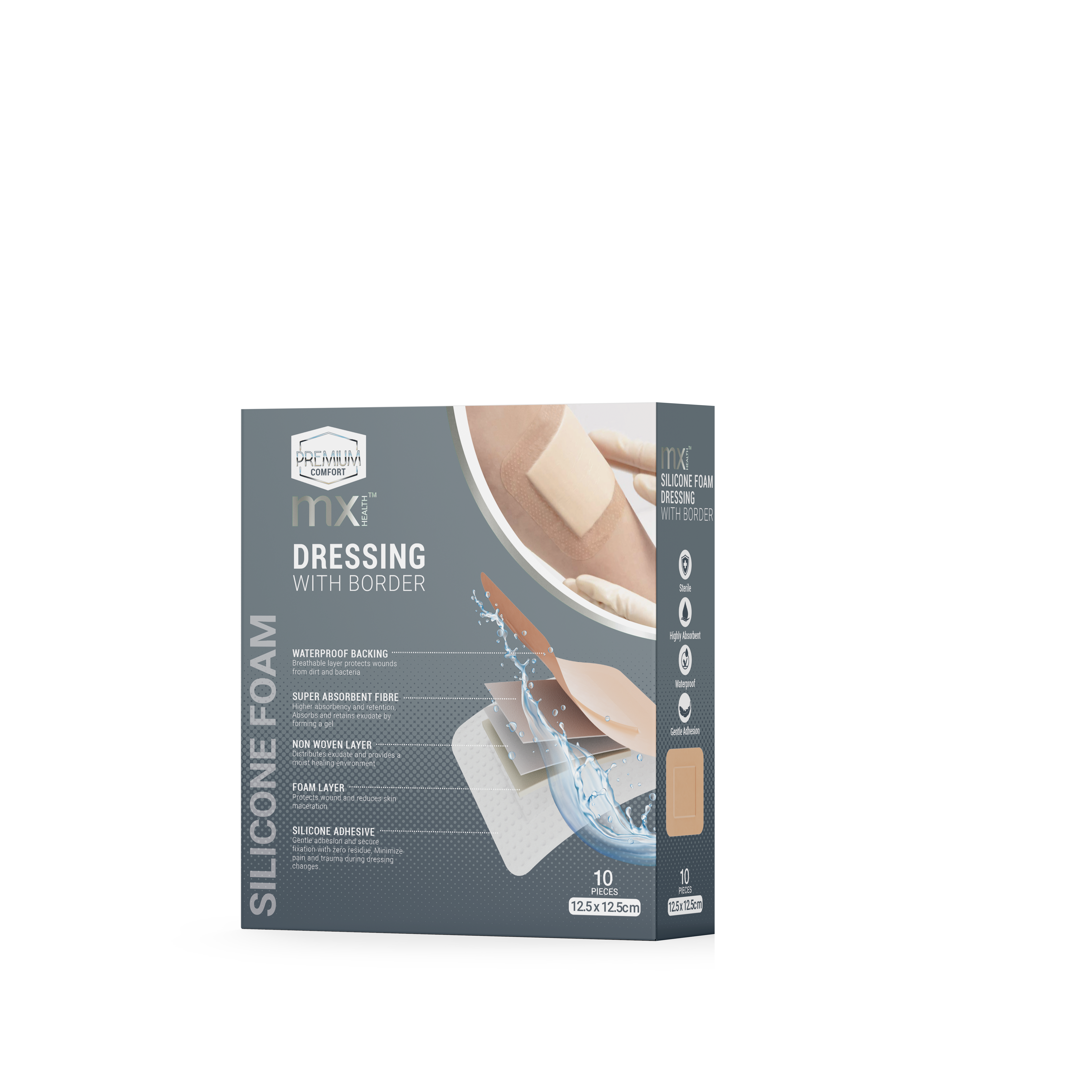 mx Health Silicone Foam Dressing