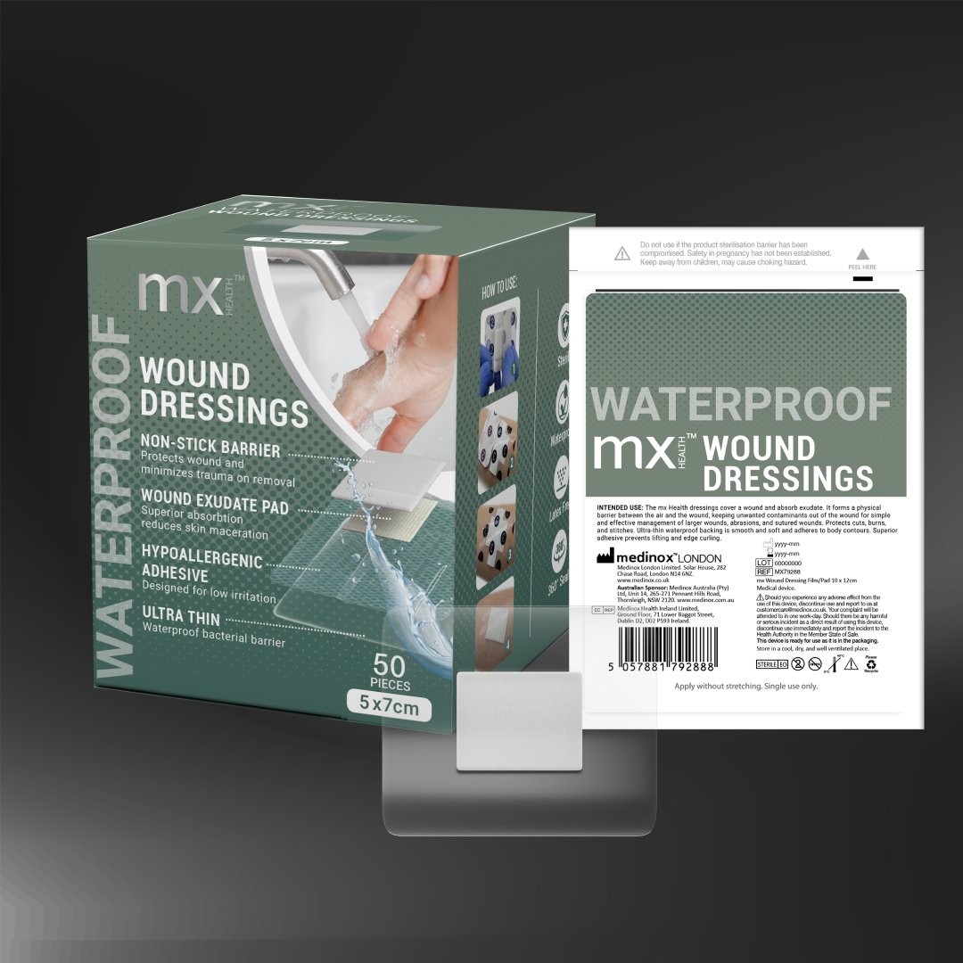 mx Health Waterproof Film+Pad Wound Dressing