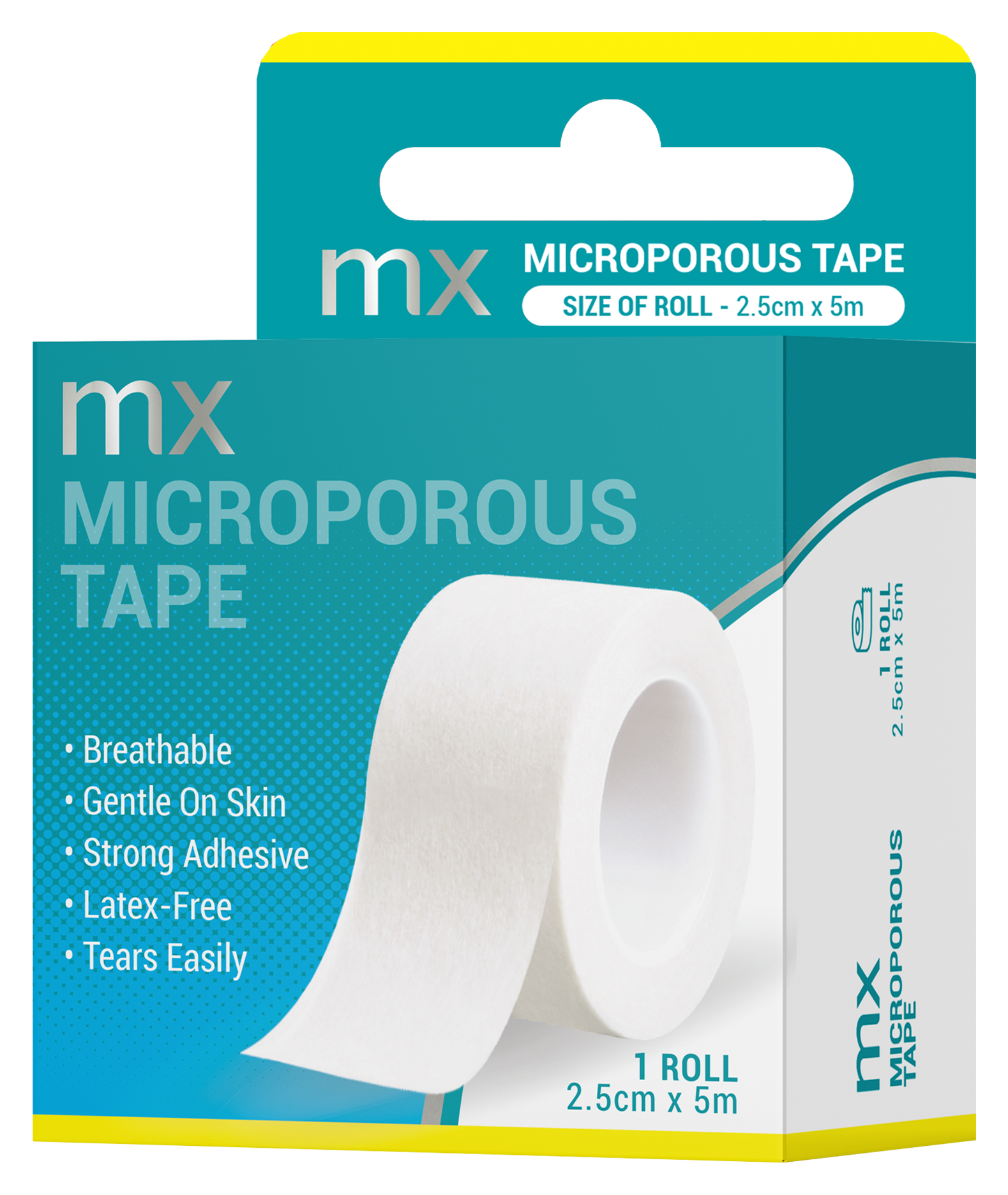 mx Health Microporous Tape (2.5cm x 5m)