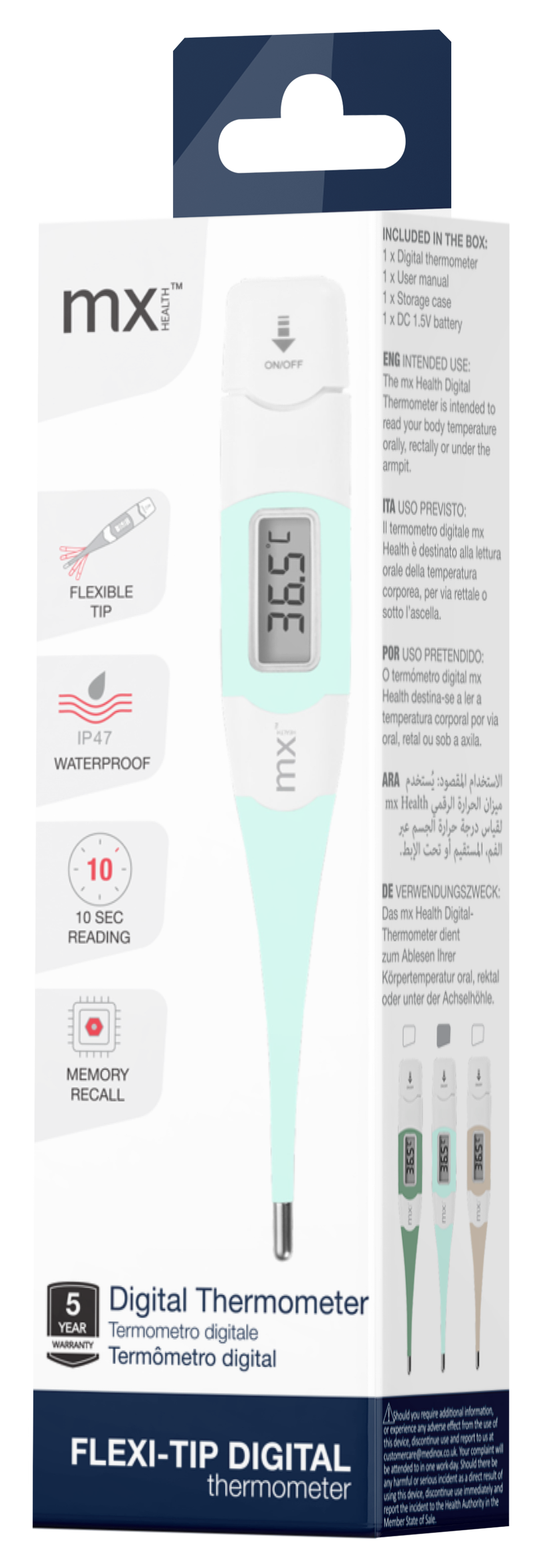 mx Health Flexi-Tip Digital Thermometer