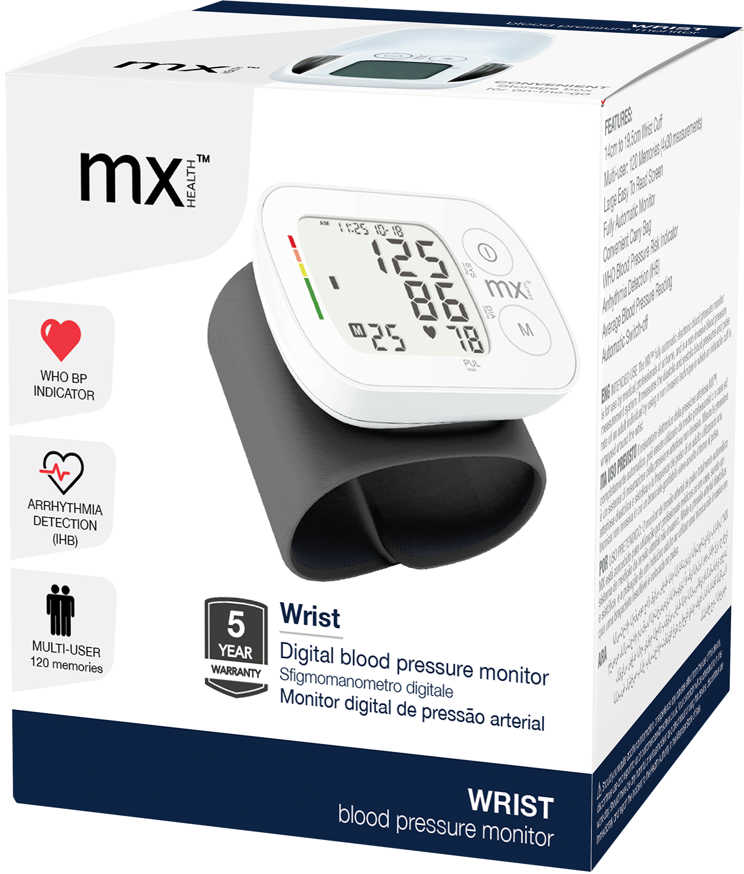 mx Health Wrist Blood Pressure Monitor