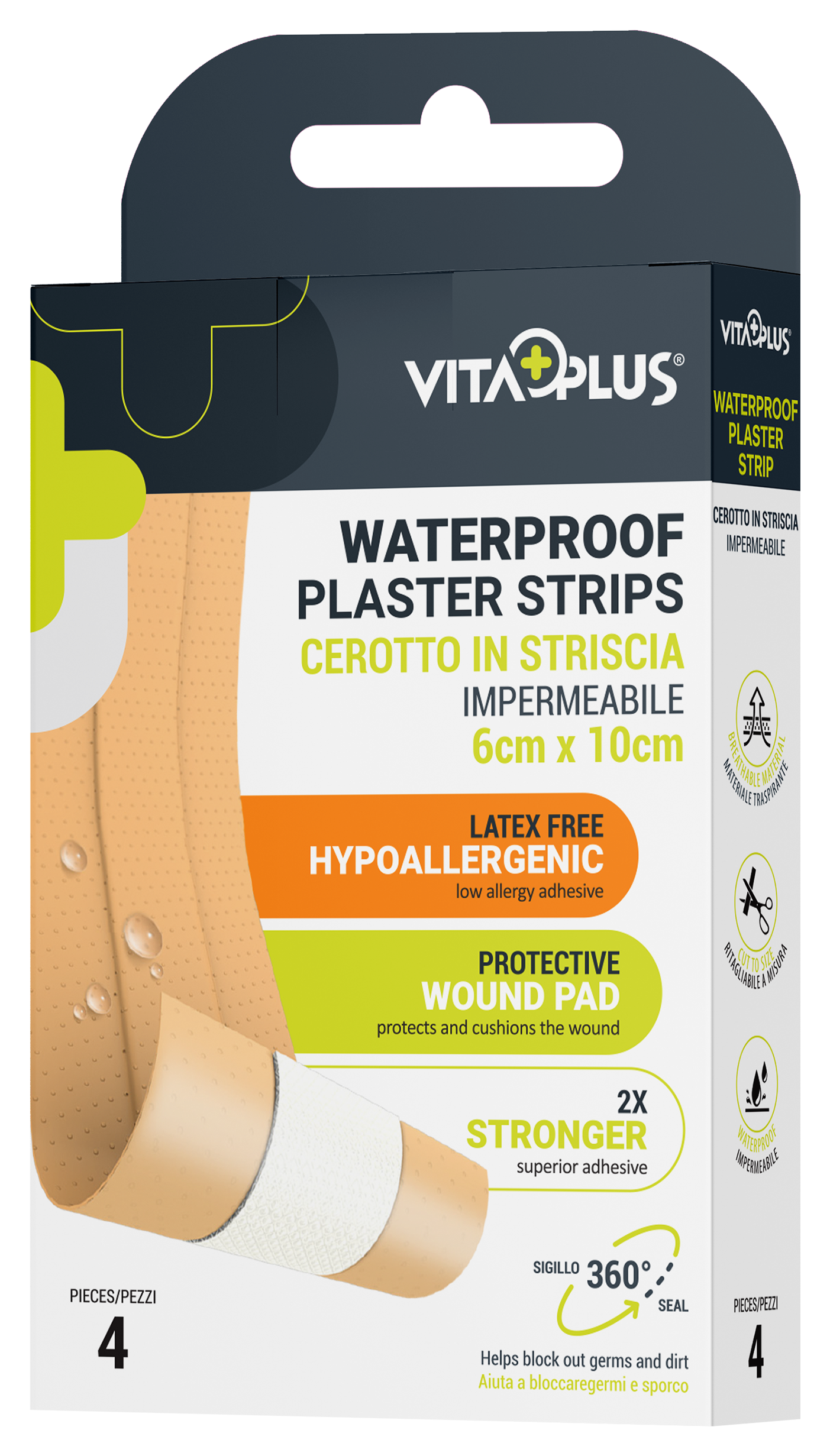 VitaPlus Waterproof Strip Plasters (4PCS)