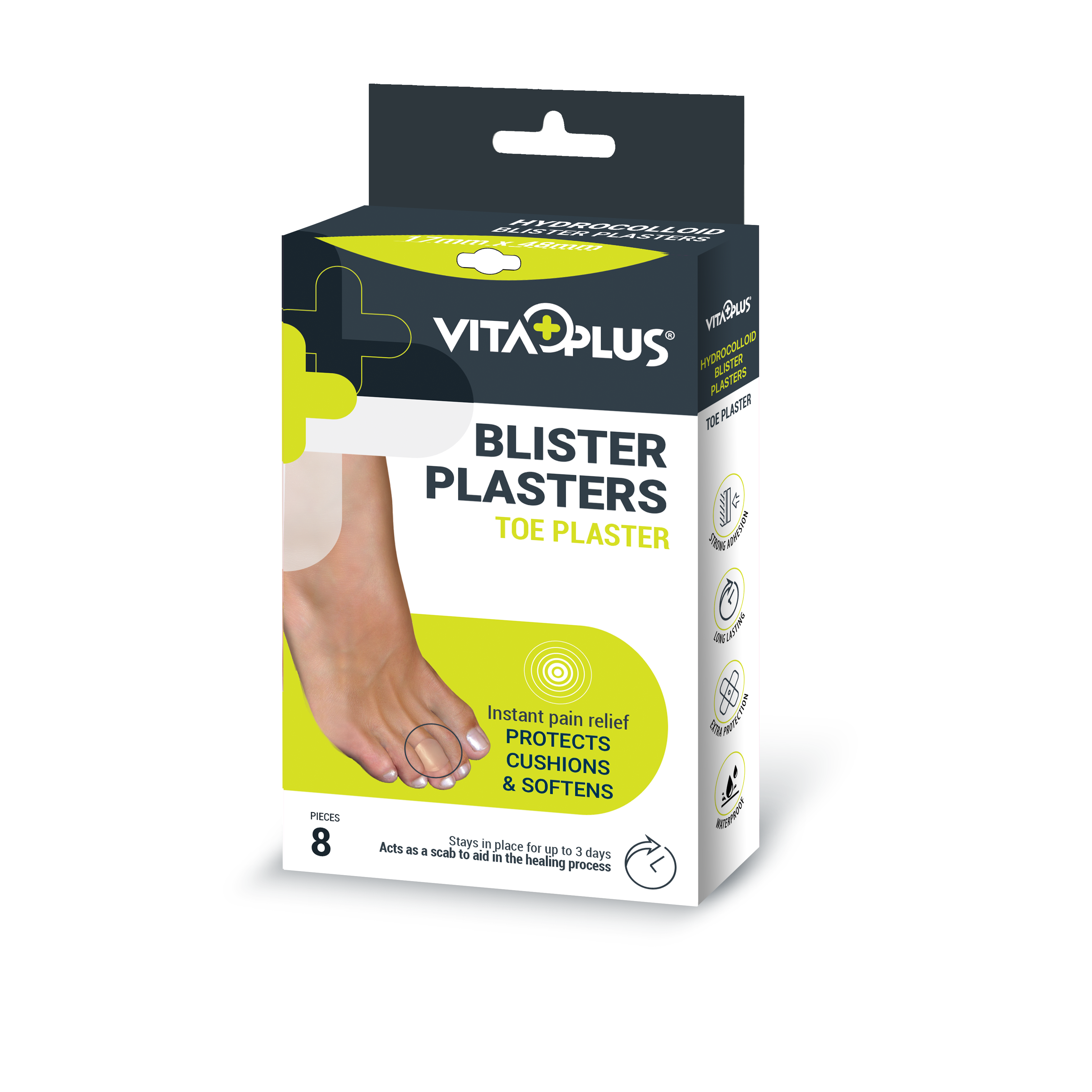 VitaPlus Hydrocolloid Blister Plasters Toe (8PCS)