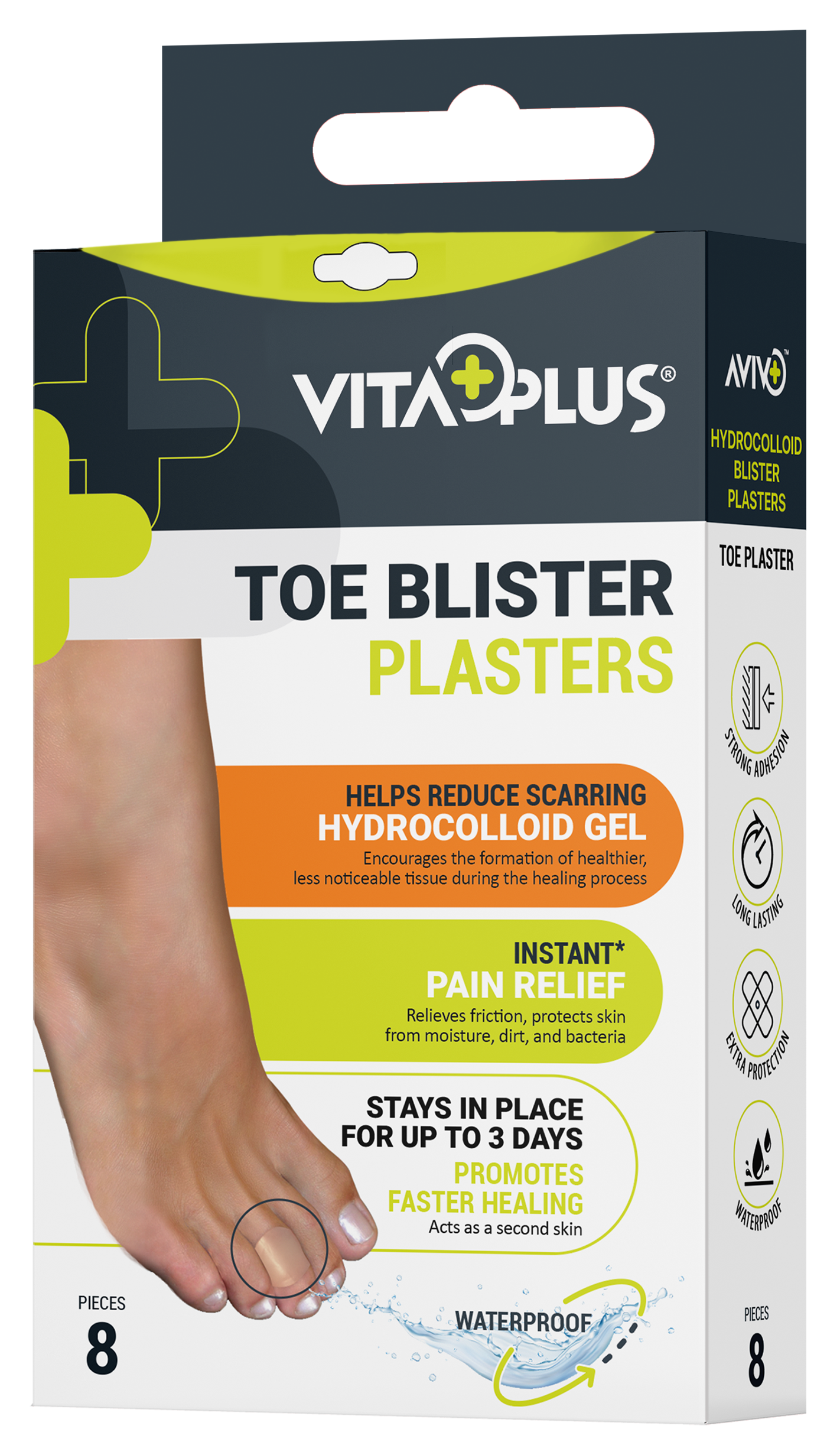 VitaPlus Hydrocolloid Blister Plasters Toe (8PCS)