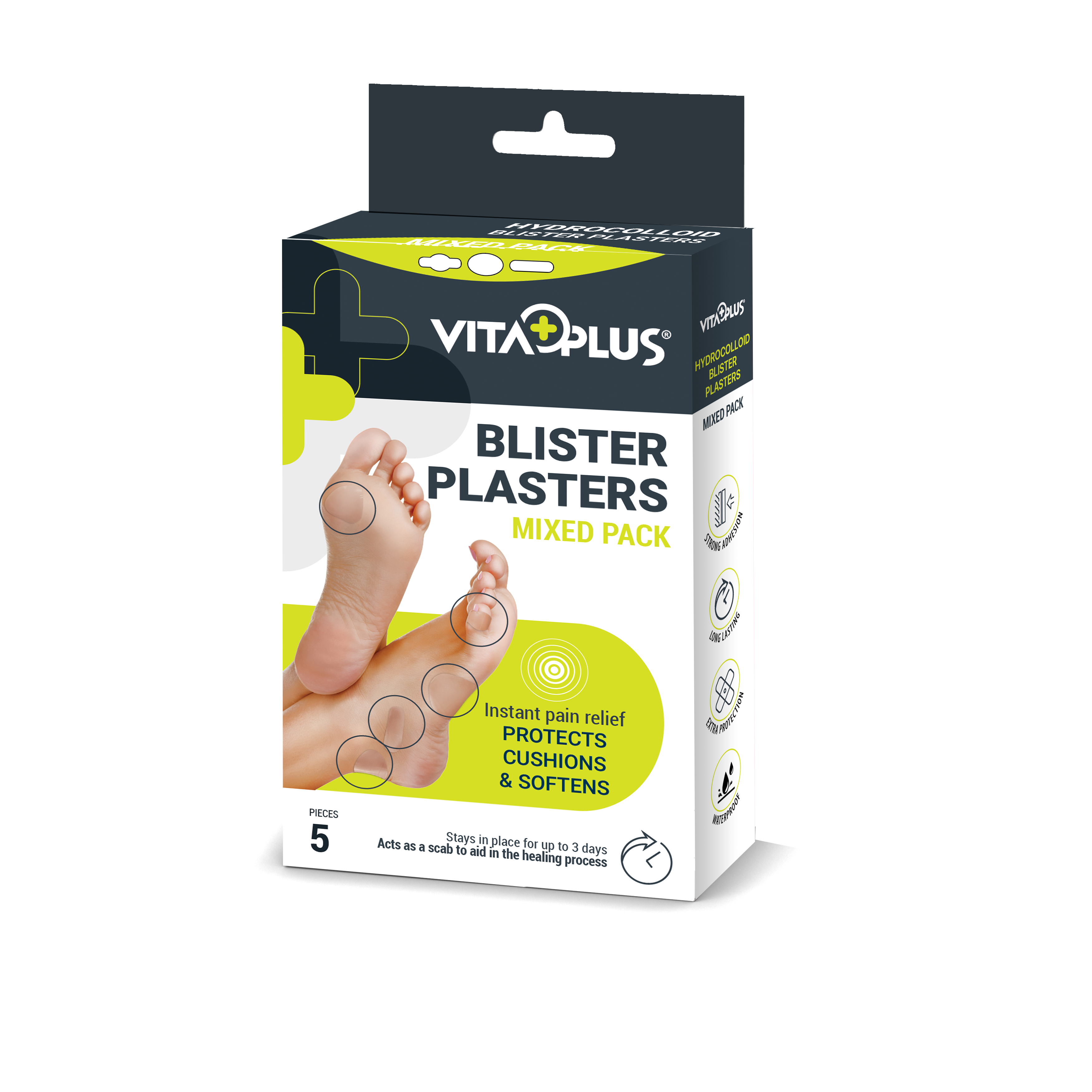 VitaPlus Hydrocolloid Mixed Callus & Blister Plasters (5PCS)