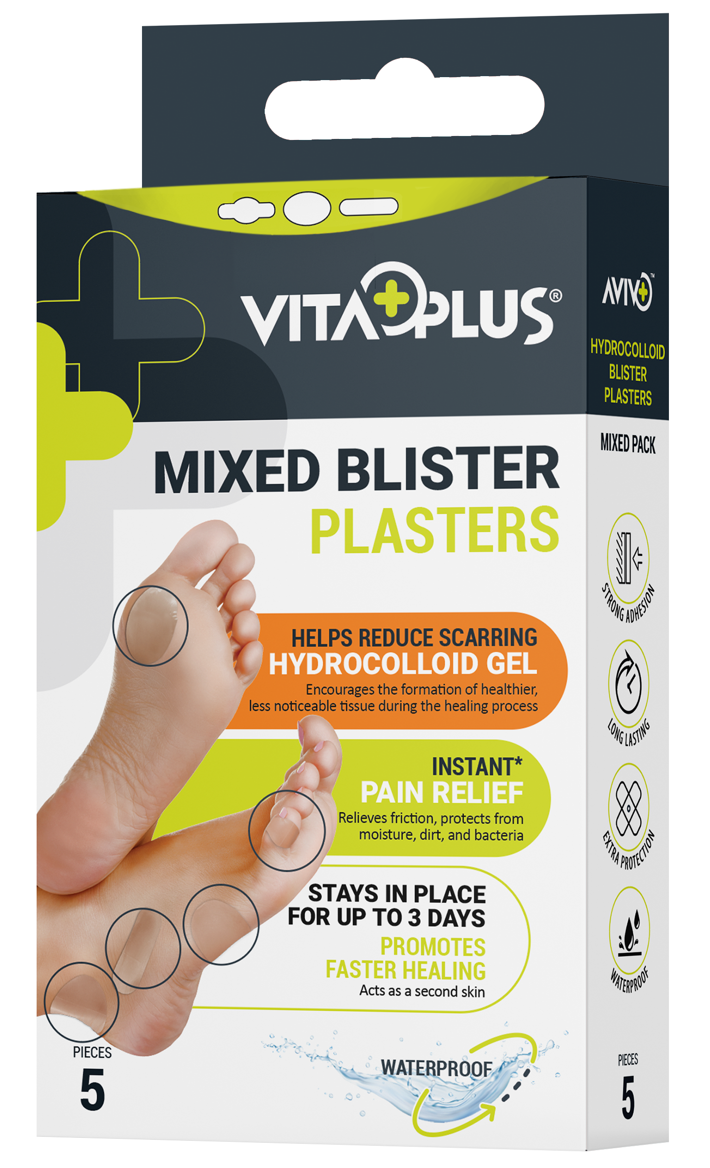 VitaPlus Hydrocolloid Mixed Callus & Blister Plasters (5PCS)
