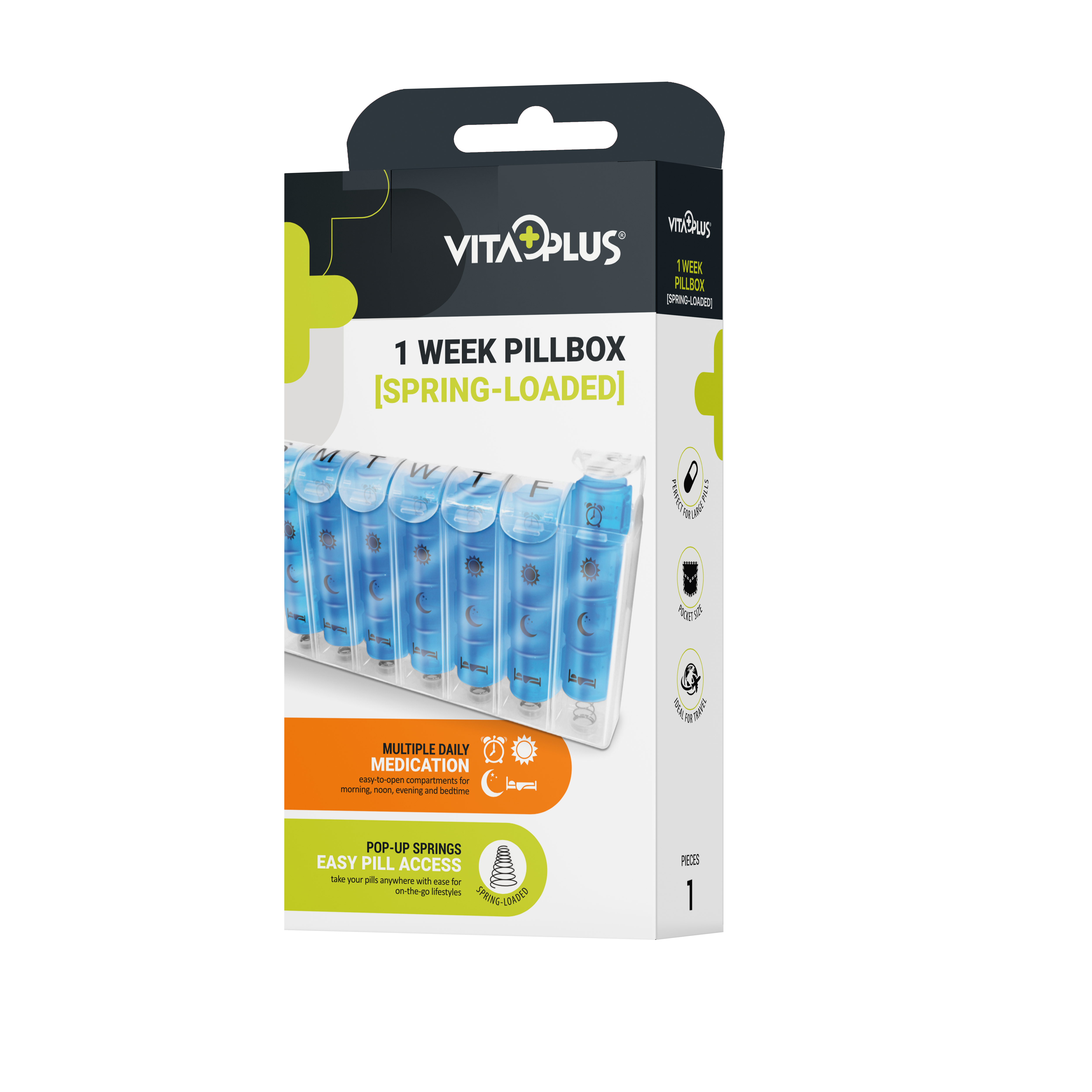 VitaPlus Pill Box One Week (Springload)