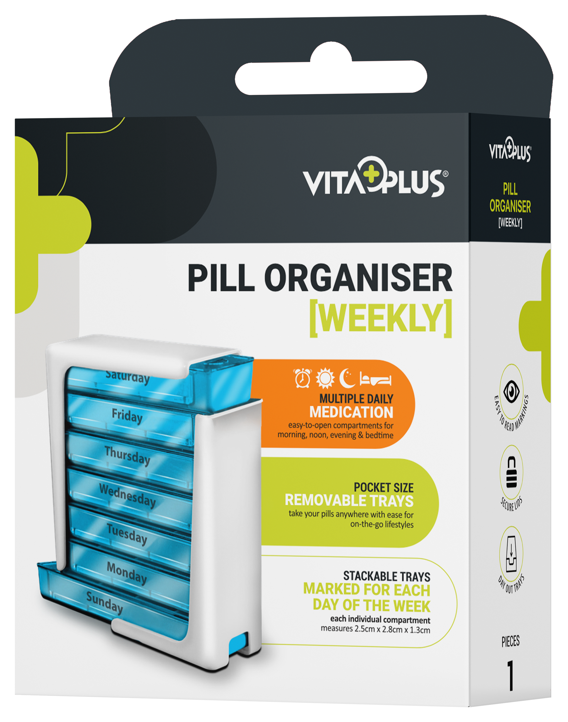 VitaPlus Pill Organiser (Weekly)