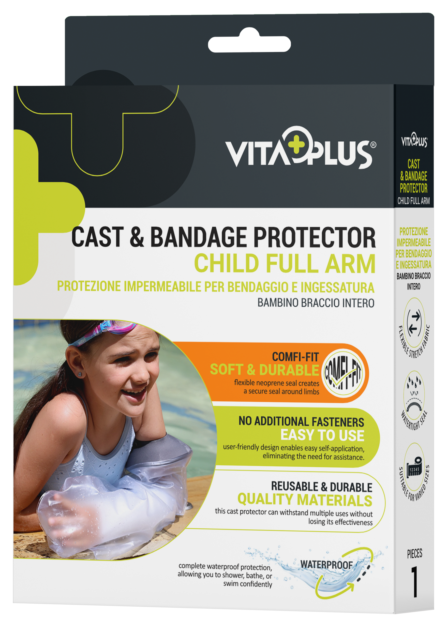 VitaPlus Comfi-Fit Cast & Bandage Protector - Child Full Arm