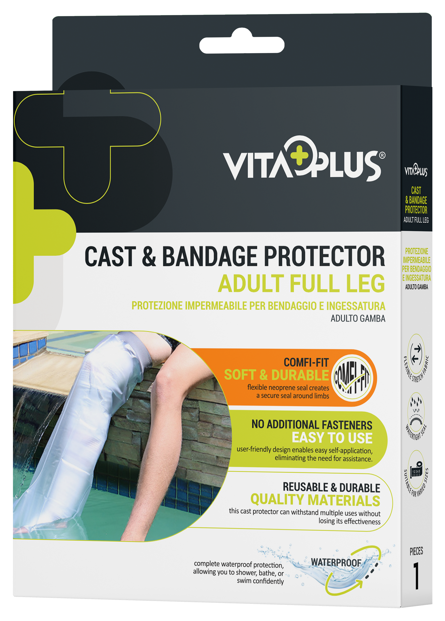 VitaPlus Comfi-Fit Cast & Bandage Protector - Adult Full Leg