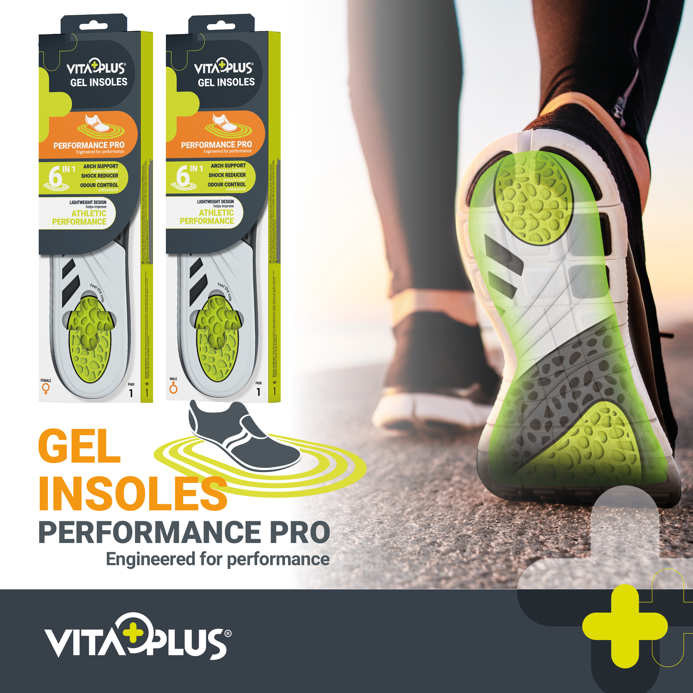 VitaPlus Performance Pro Gel Insole (Female)