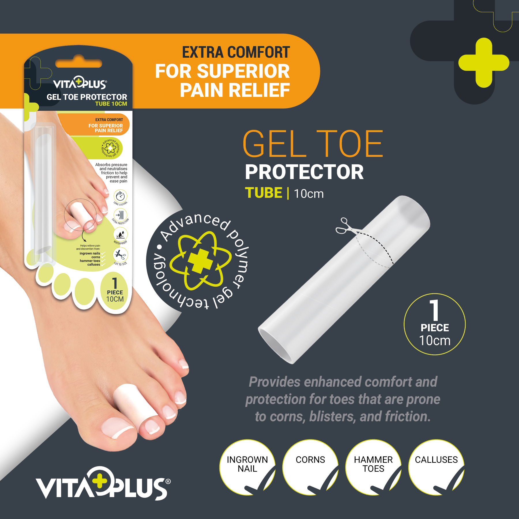 VitaPlus Gel Toe Protector Tube