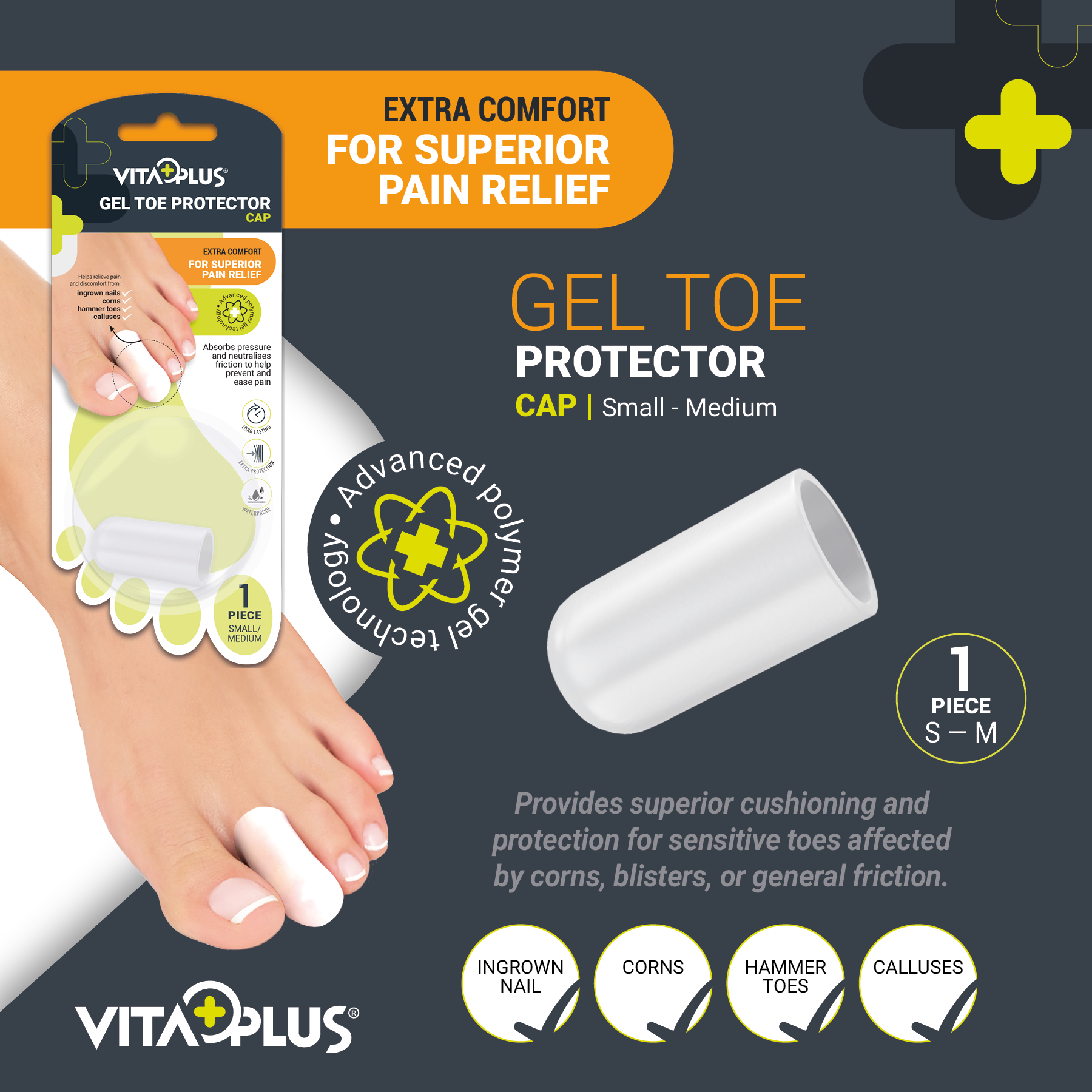 VitaPlus Gel Toe Protector Cap