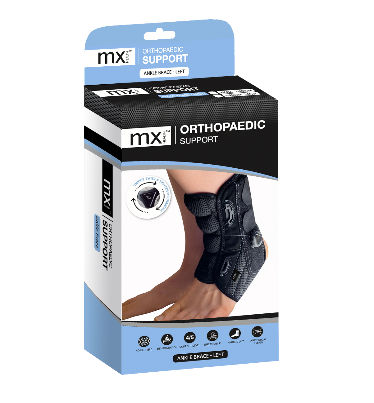 mx Health Advanced Orthopaedic Ankle Brace (Adjustable)